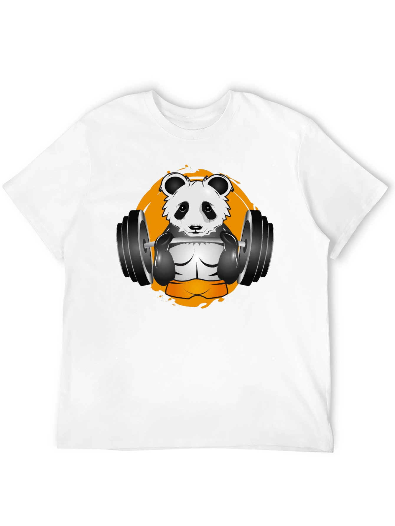 Black Panda Gym T-Shirt - Black Graphic Tee view 12