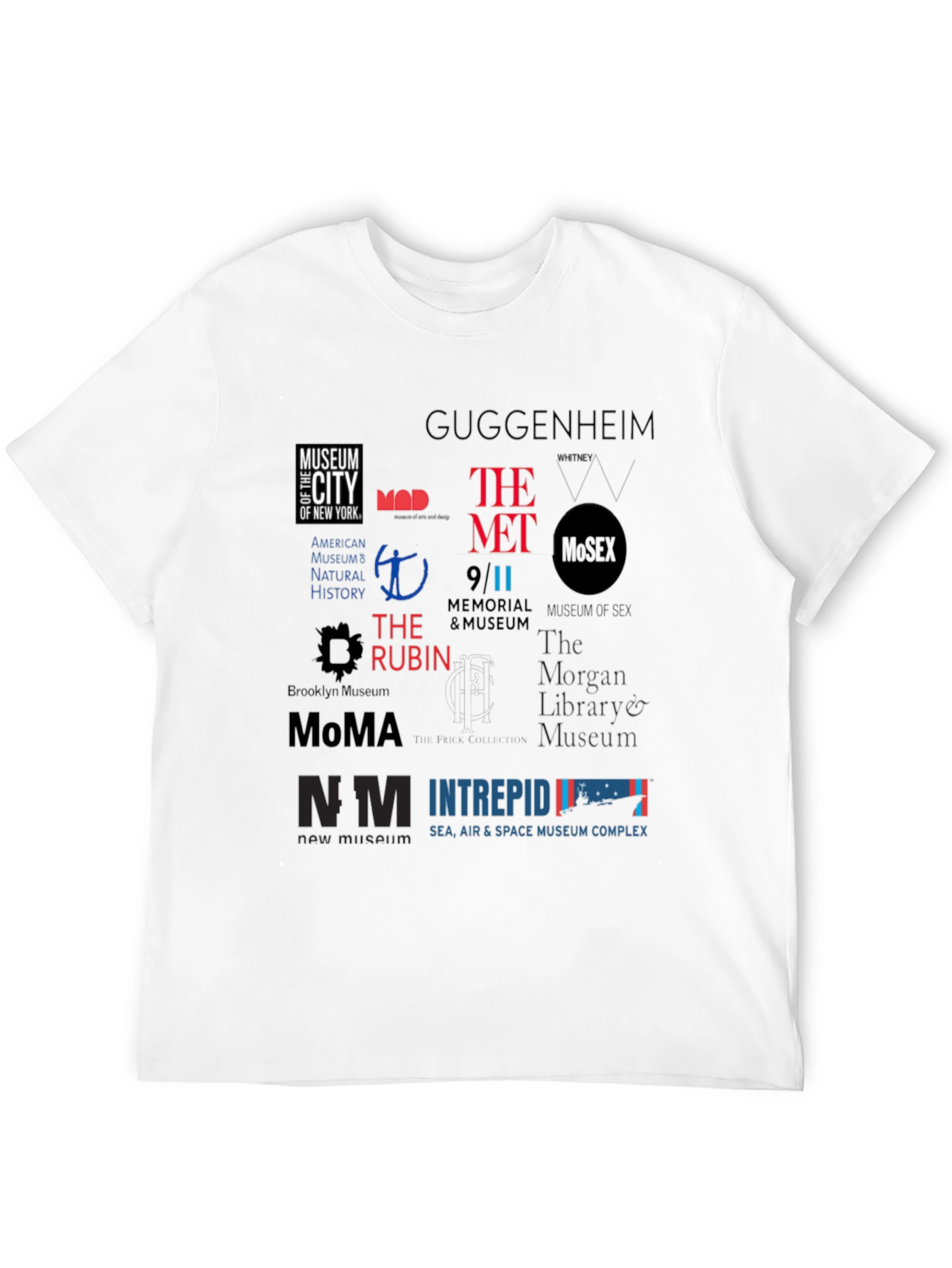 Black NYC Museum Logo T-Shirt | Black Cotton Blend view 12