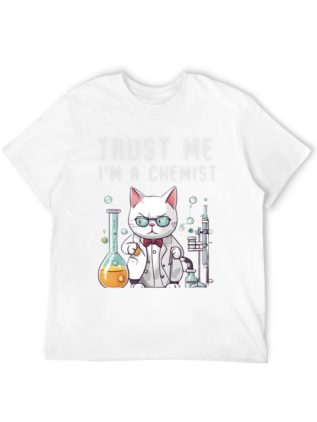Black Trust Me I'm a Chemist Cat T-Shirt view 12