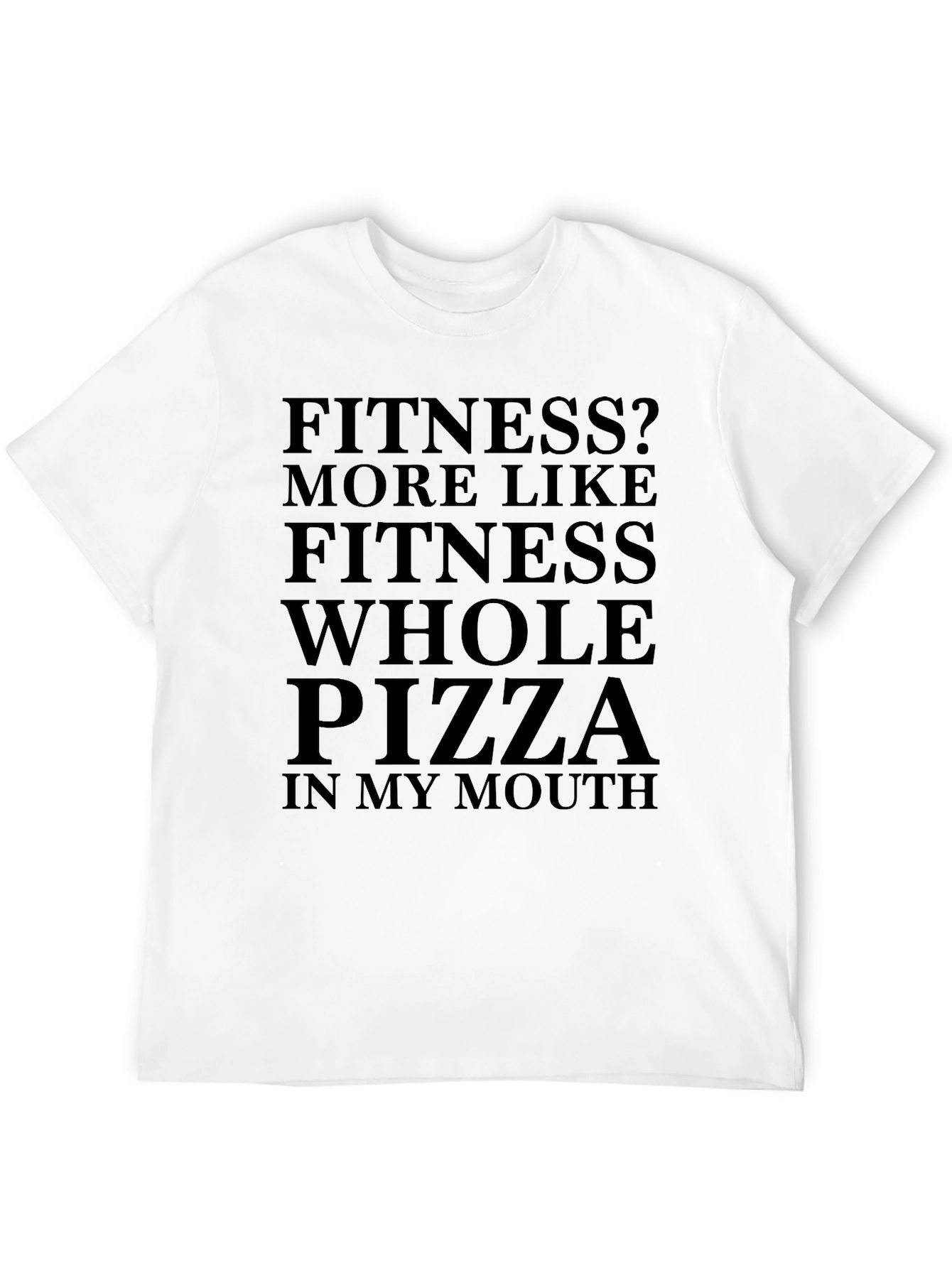 Black Funny Fitness Whole Pizza T-Shirt - Graphic Tee view 12