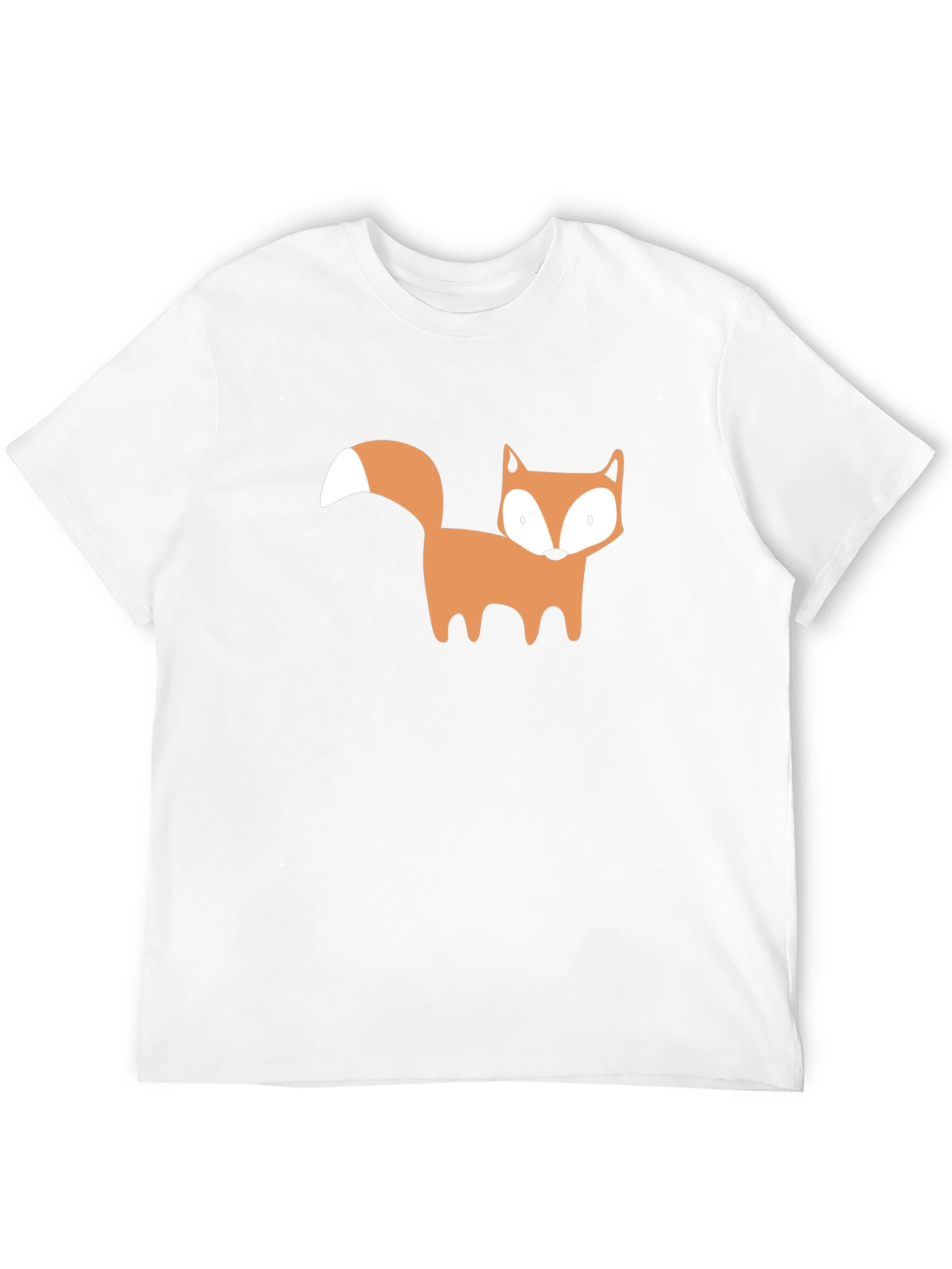 Black Cute Fox Graphic Black T-Shirt view 12