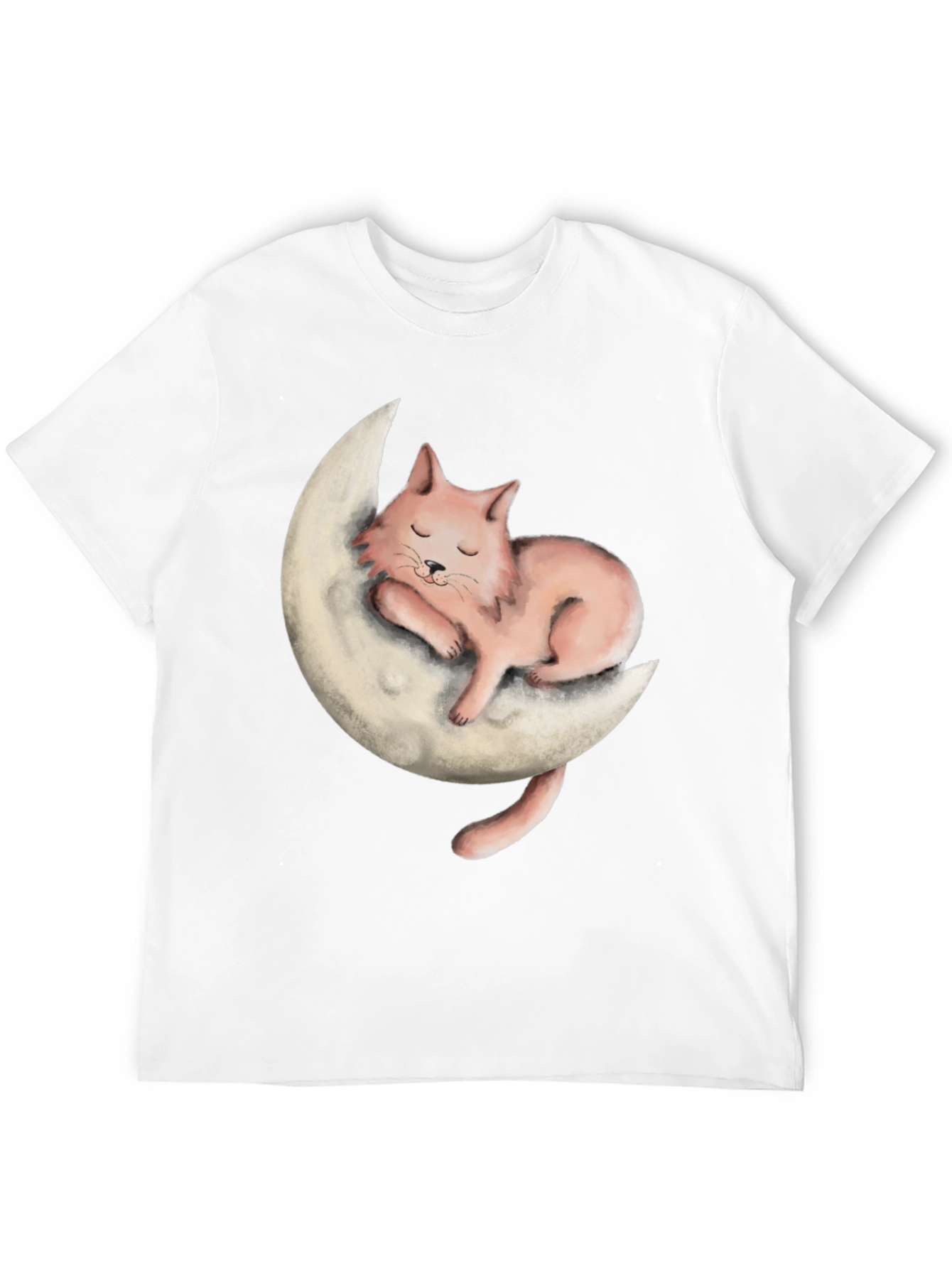 Black Cat on Moon Graphic Tee - Relaxed Fit view 12