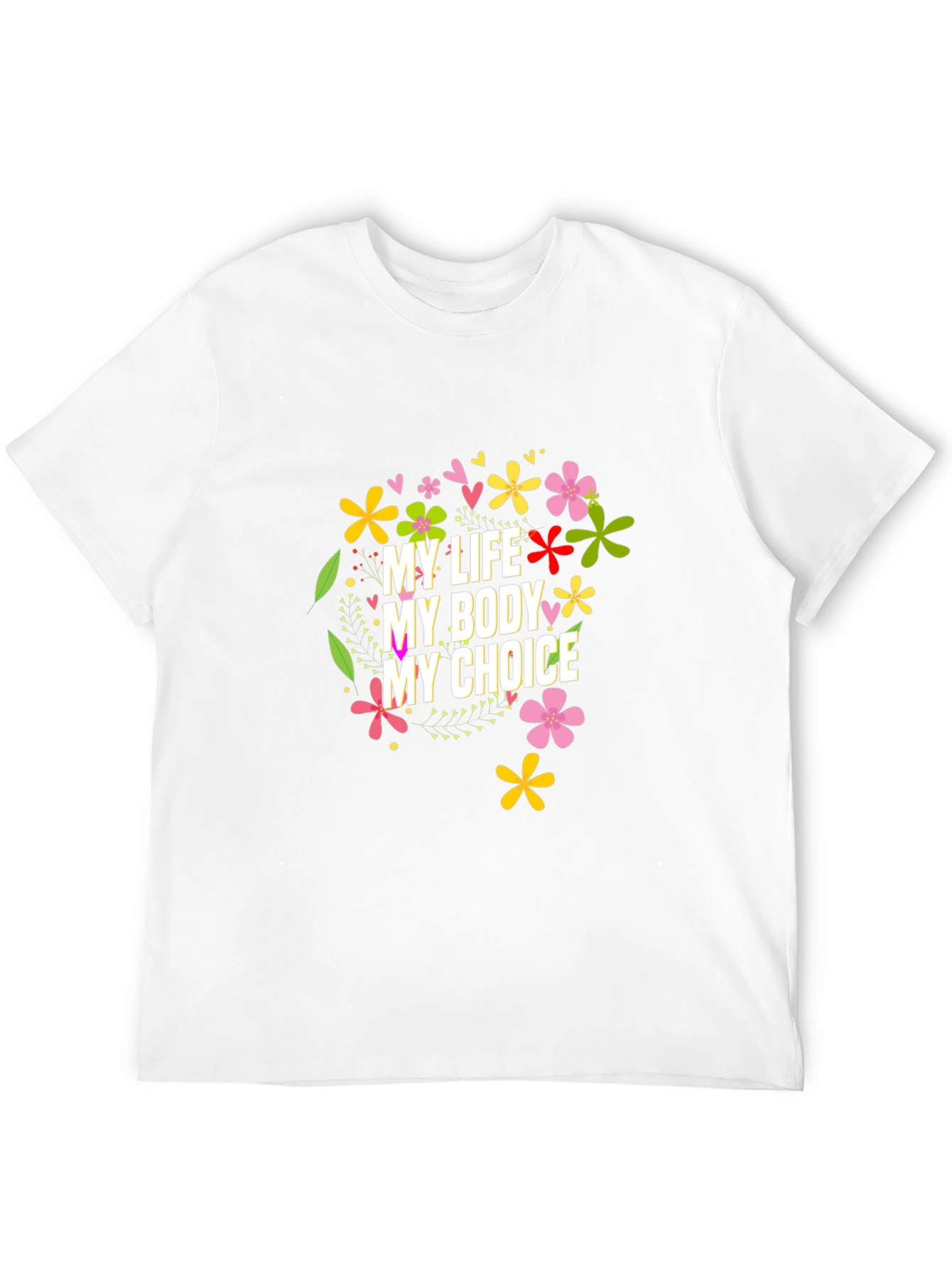 Black My Body My Choice Floral Tee view 12