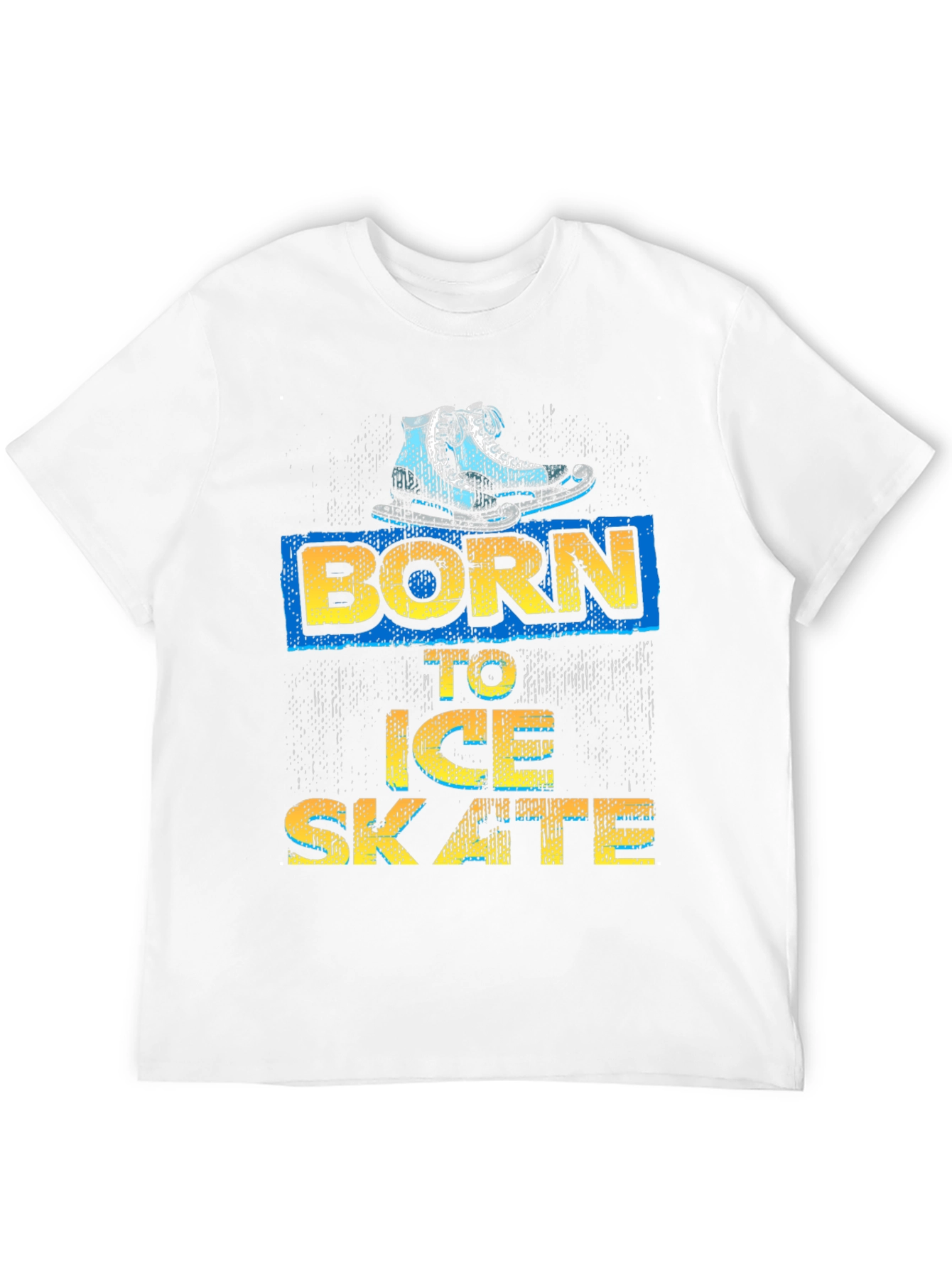 Black Born to Ice Skate Black Graphic Tee view 12