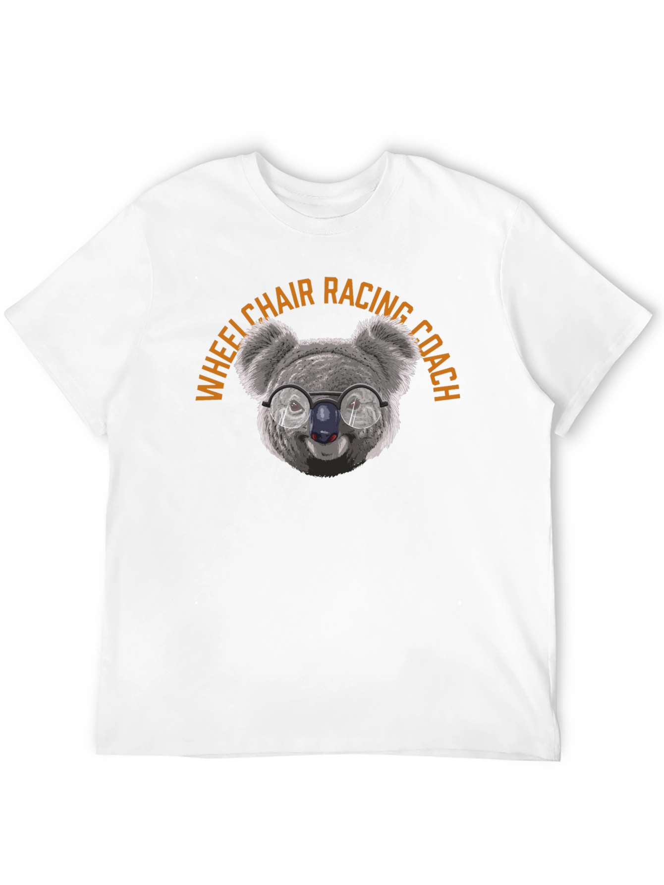 Black Wheelchair Racing Coach Koala Graphic Tee view 12