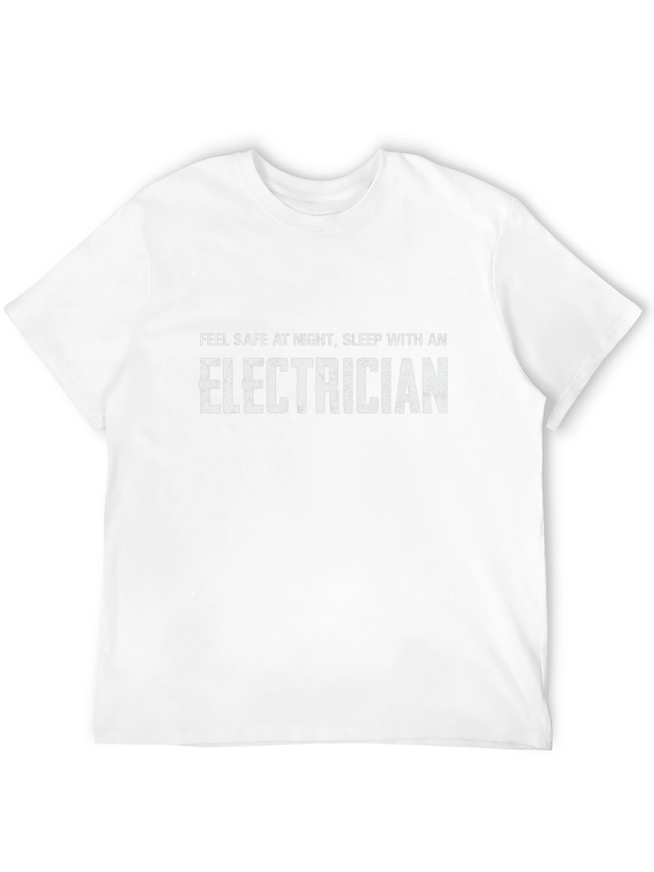 Black Electrician Slogan T-Shirt: Feel Safe, Sleep With One! view 12
