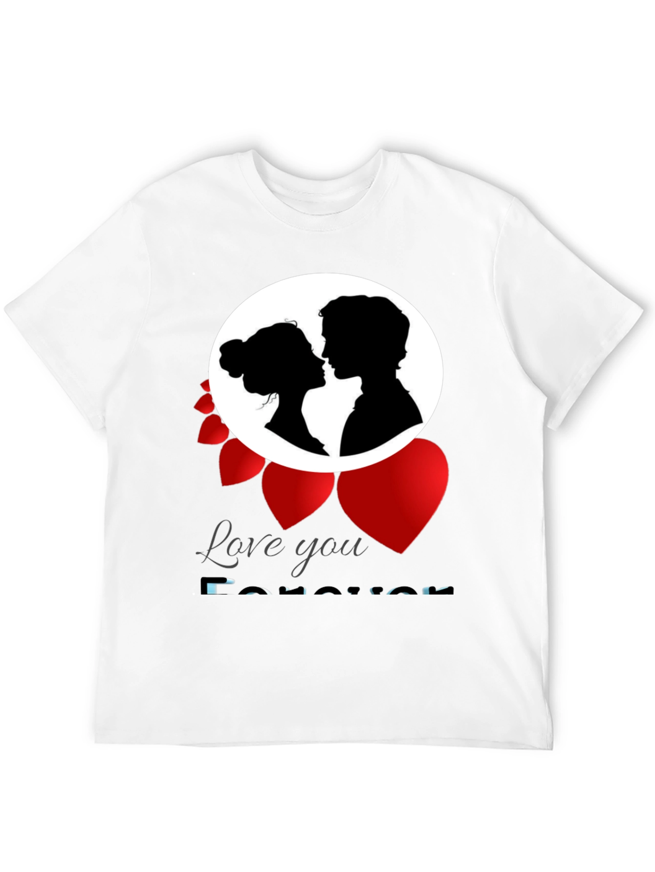 Black Love You Forever T-Shirt Romance Valentine's Gift view 12