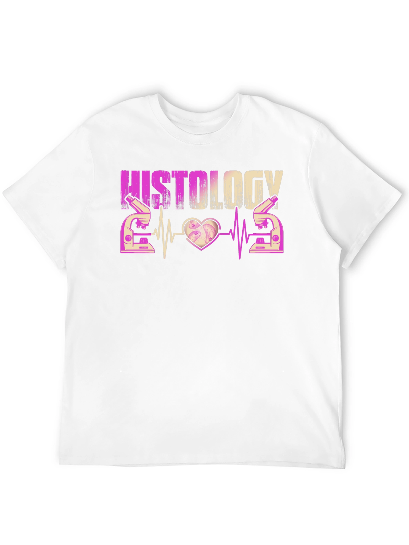 Black Histology Heartbeat Microscope T-Shirt view 12