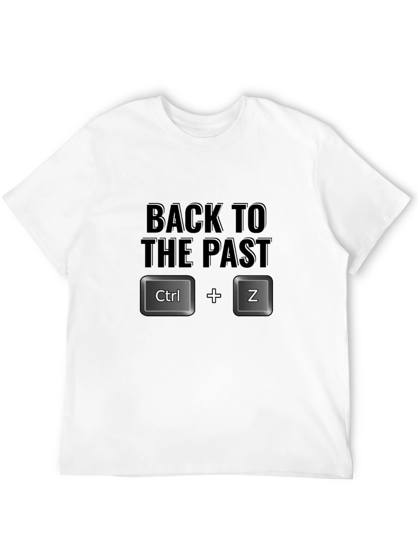 Black Back to the Past Ctrl+Z Black T-Shirt view 12
