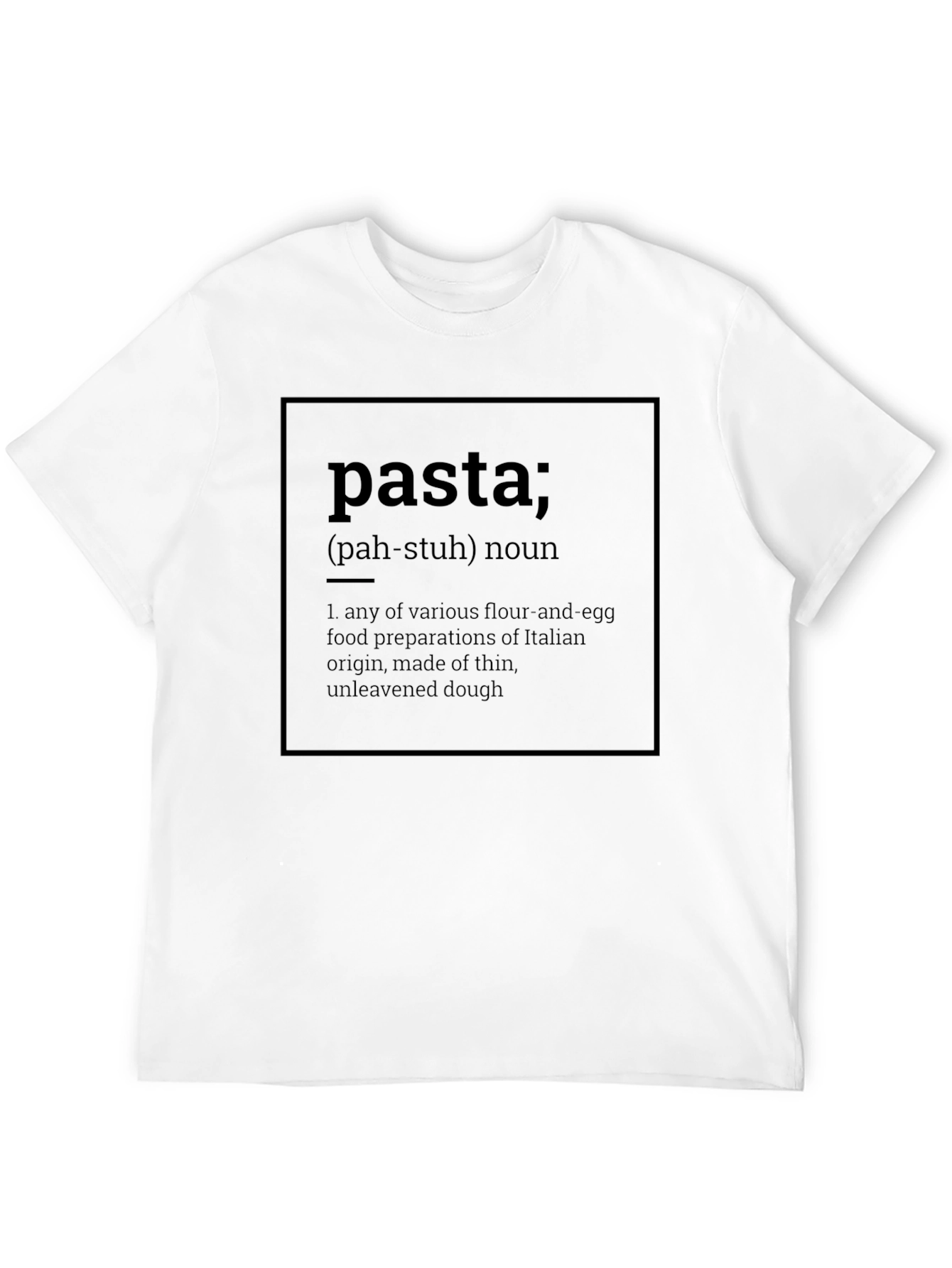 Black Pasta Definition T-Shirt - Italian Food Lover Tee view 12