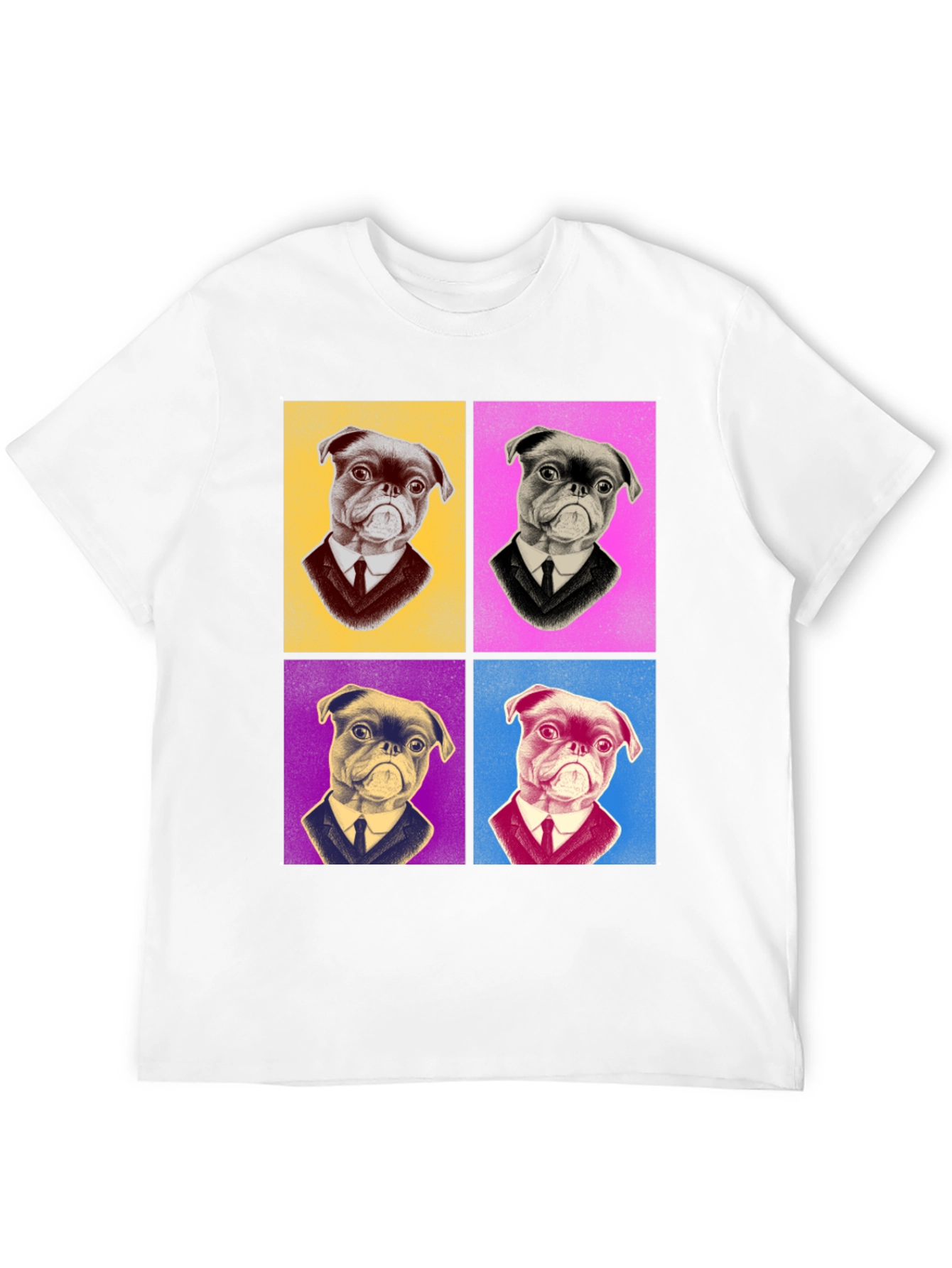 Black Pop Art Pug T-Shirt - Stylish Graphic Tee view 12