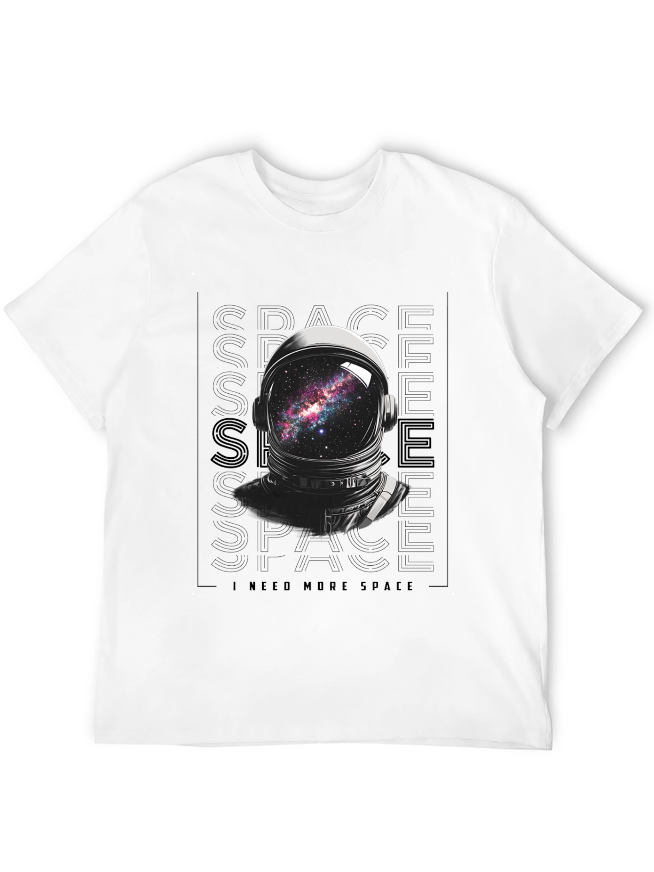Black Astronaut Galaxy T-Shirt - I Need More Space Tee view 12