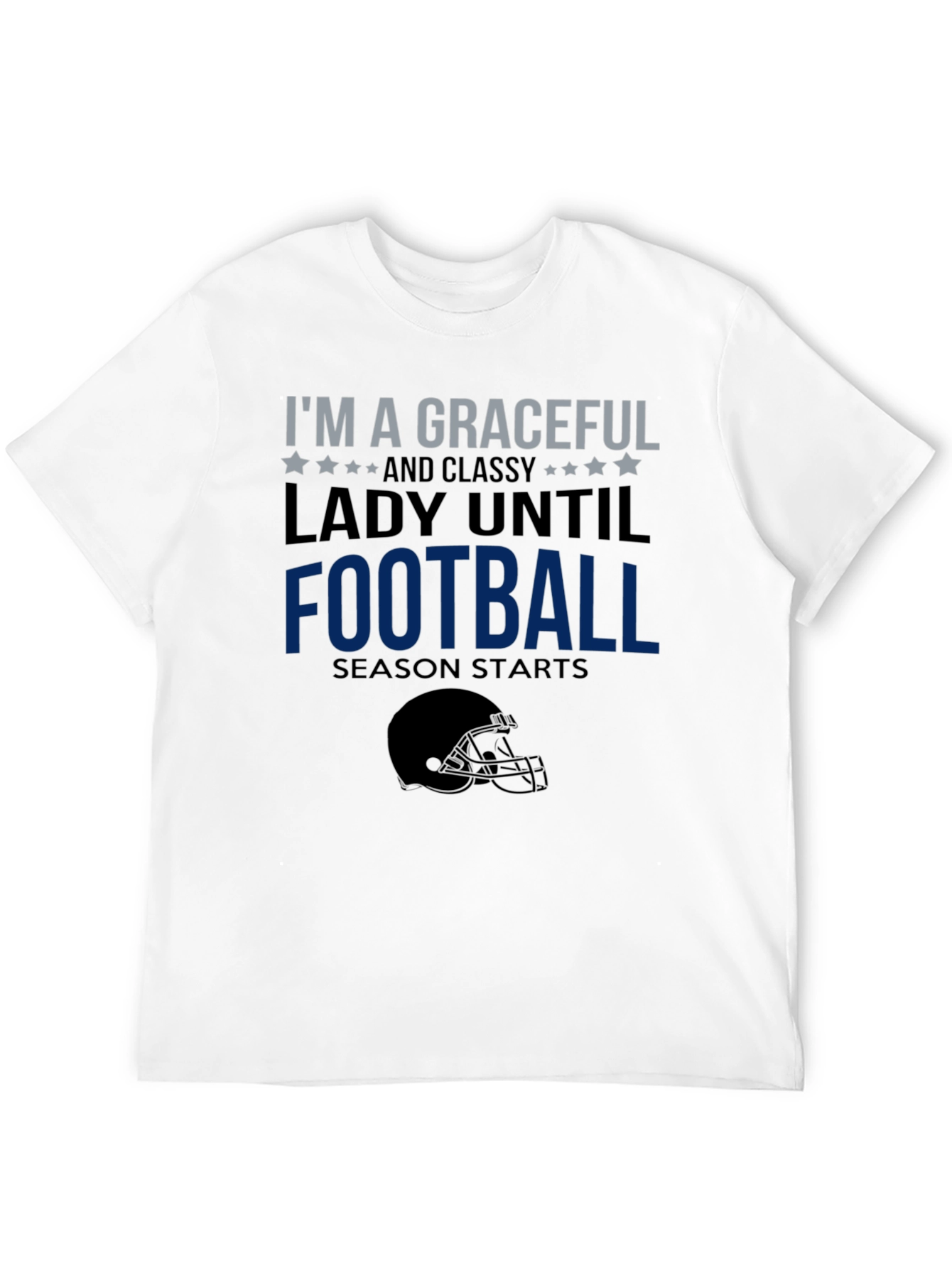 Black Graceful Lady Football Season T-Shirt view 12