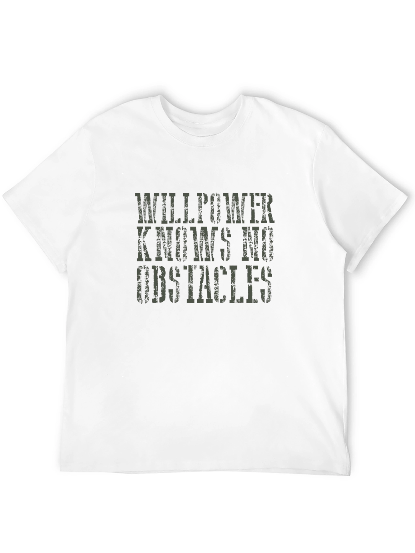 Black Willpower Motivational Graphic Tee view 12