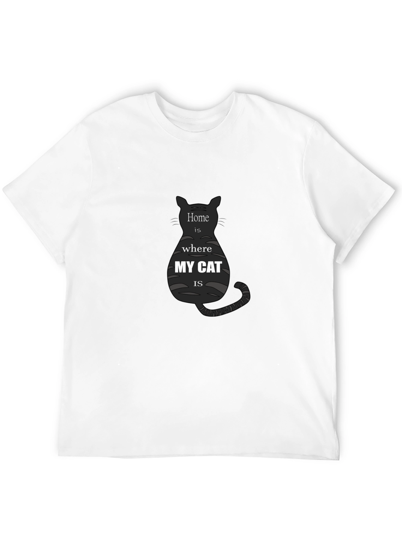 Black Cat Lover T-Shirt - Home is Where My Cat Is view 12