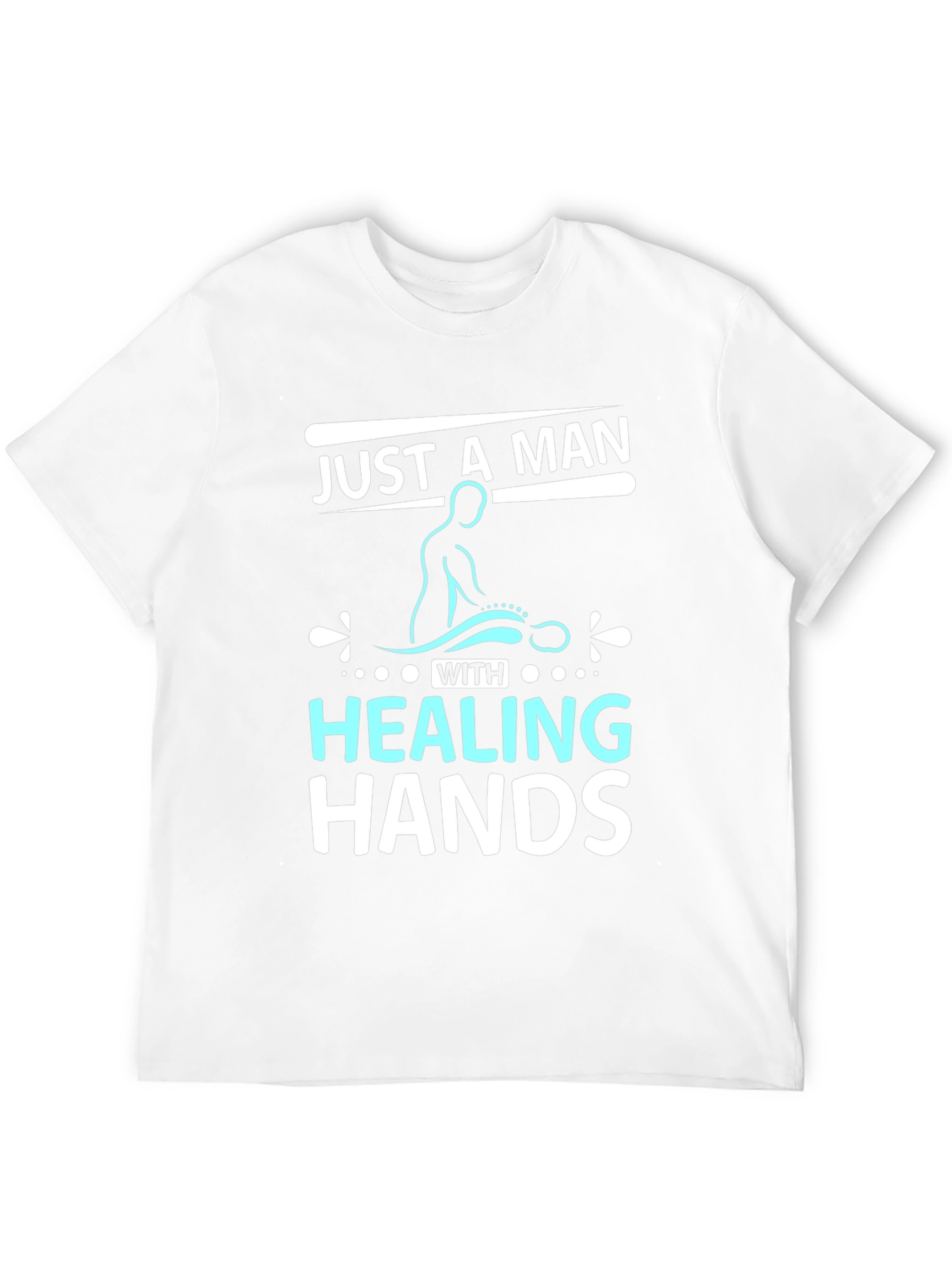 Black Just a Man With Healing Hands Black T-Shirt view 12