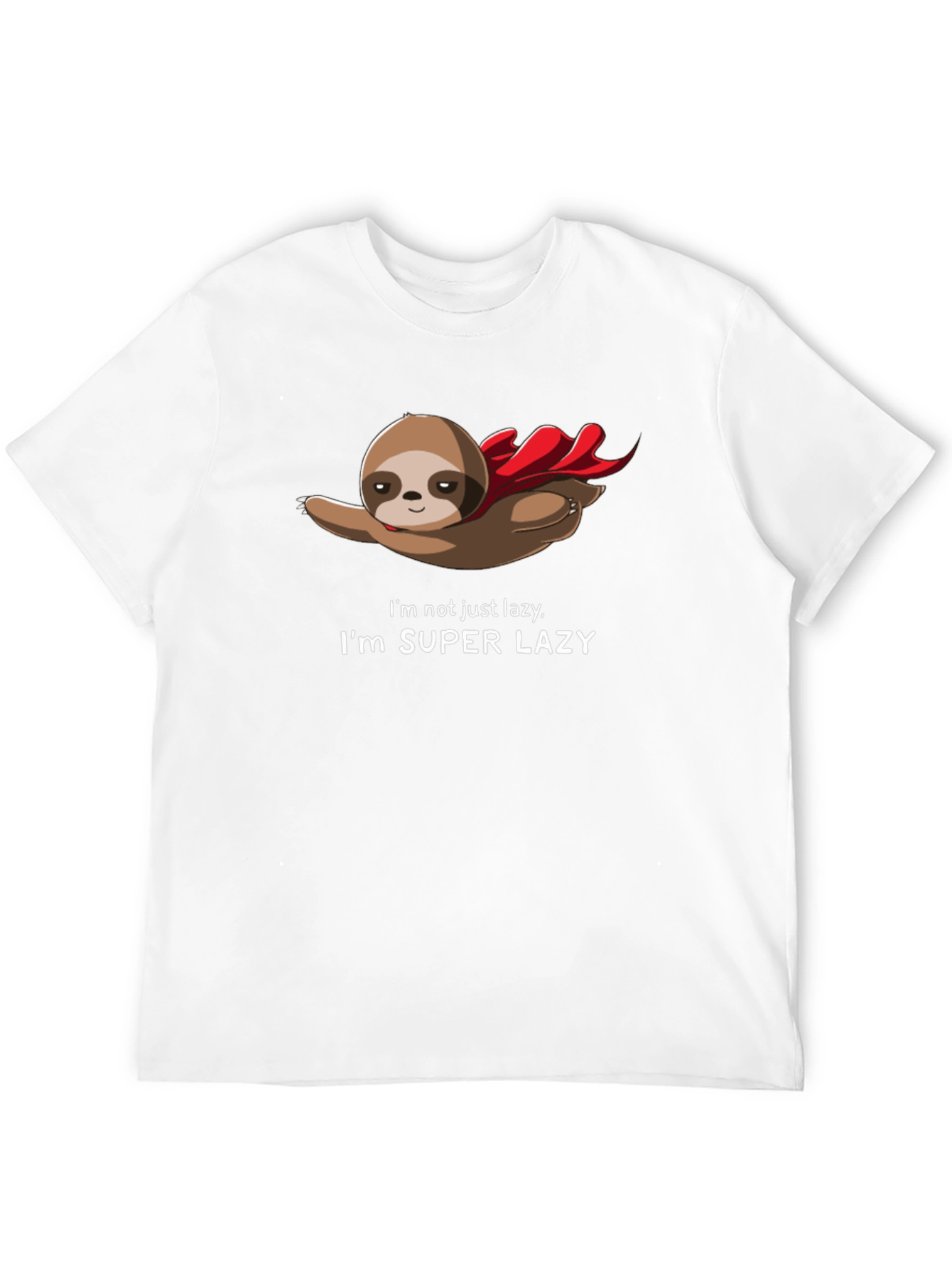 Black Super Lazy Sloth T-Shirt - Funny Animal Tee view 12