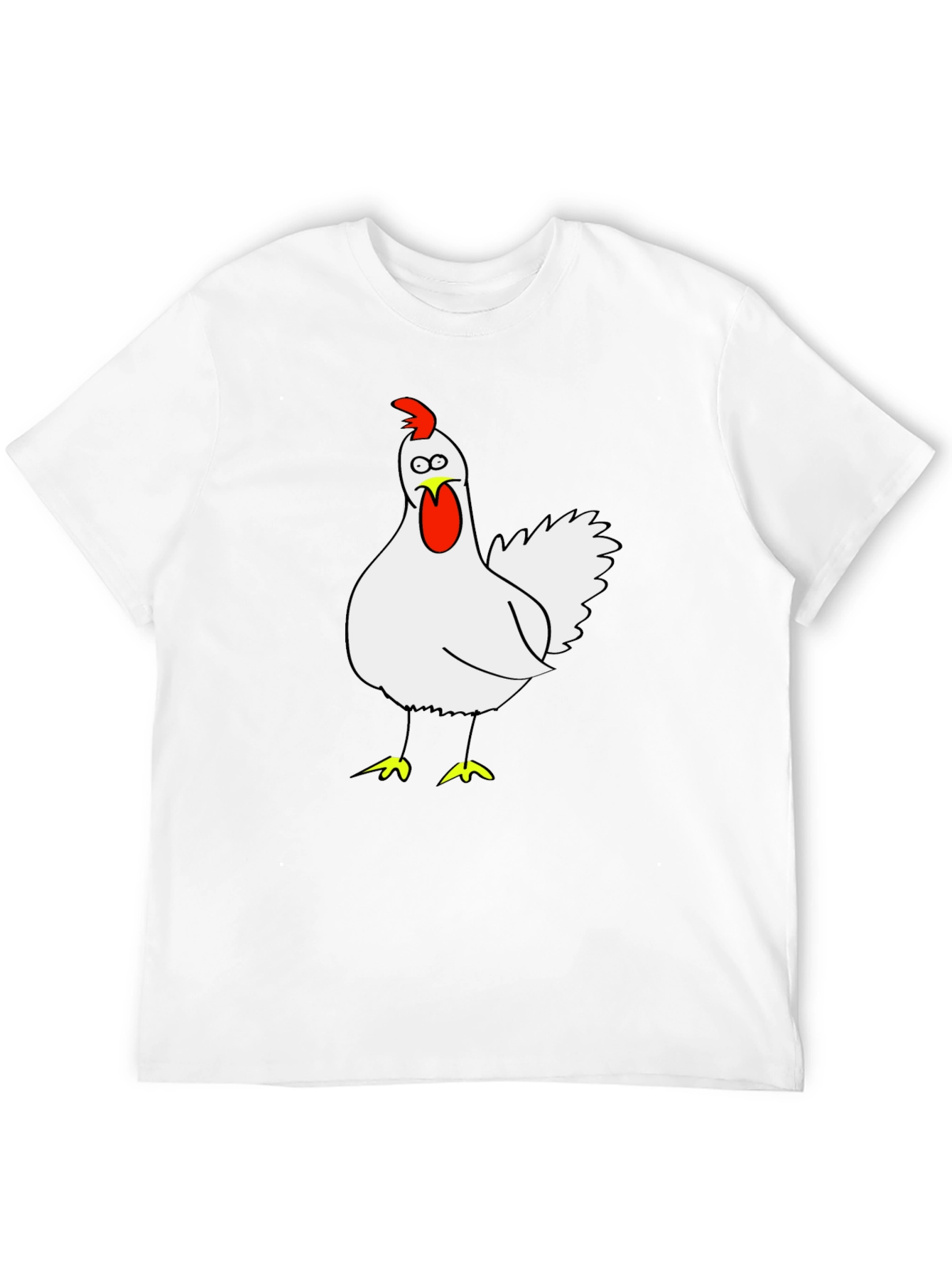 Black Funny Chicken Graphic Tee - Black Cotton T-Shirt view 12