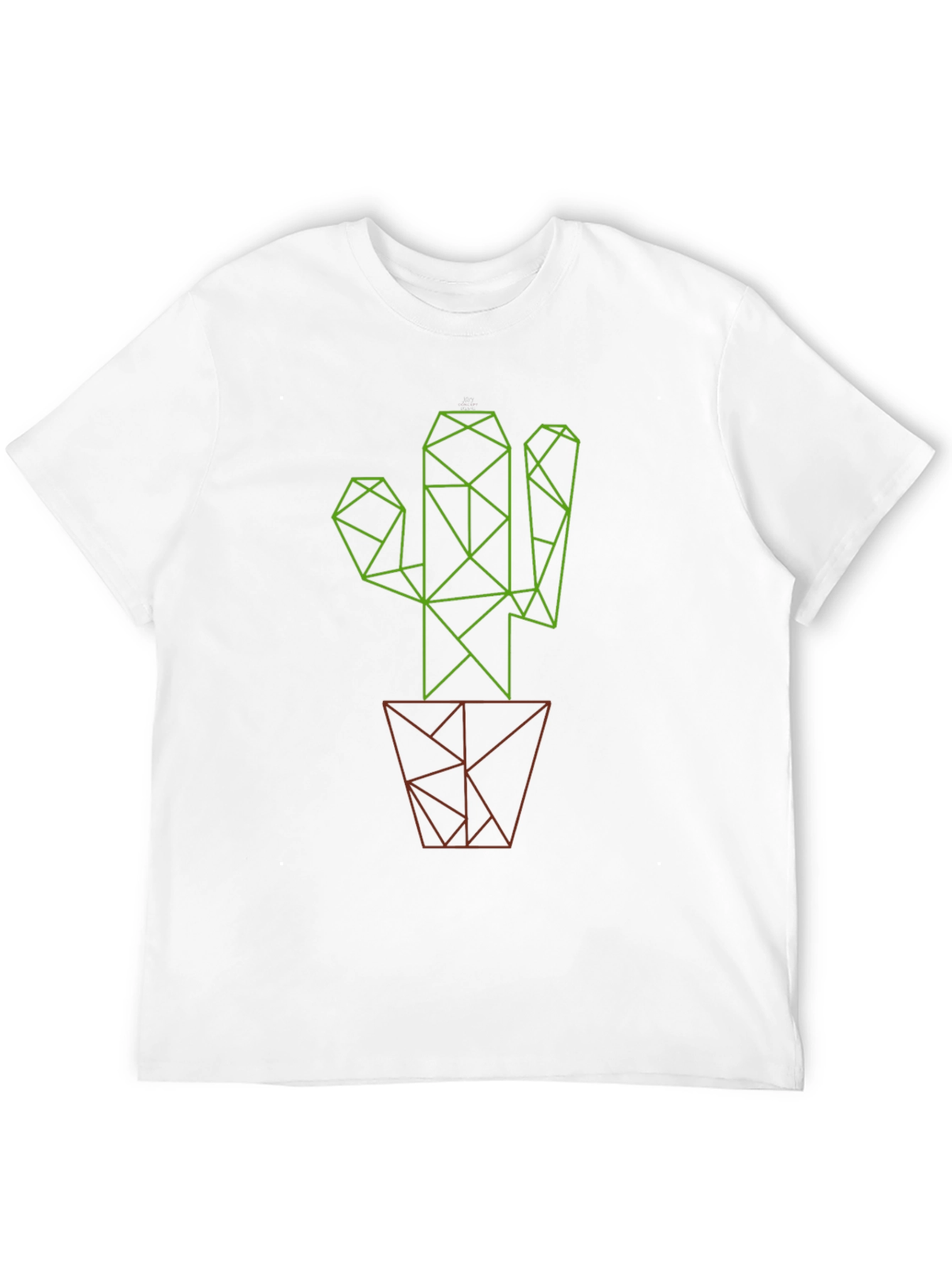 Black Geometric Cactus Graphic Tee view 12