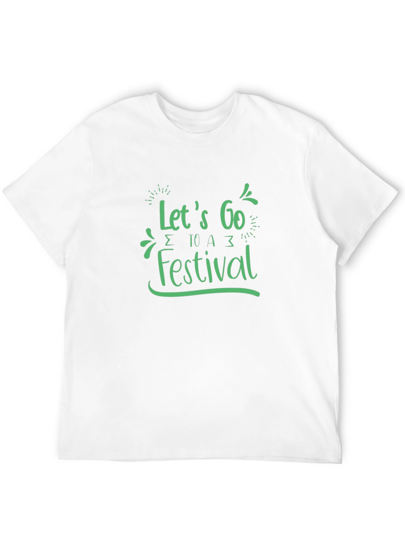 Let's Go to a Festival Black Graphic Tee - 12