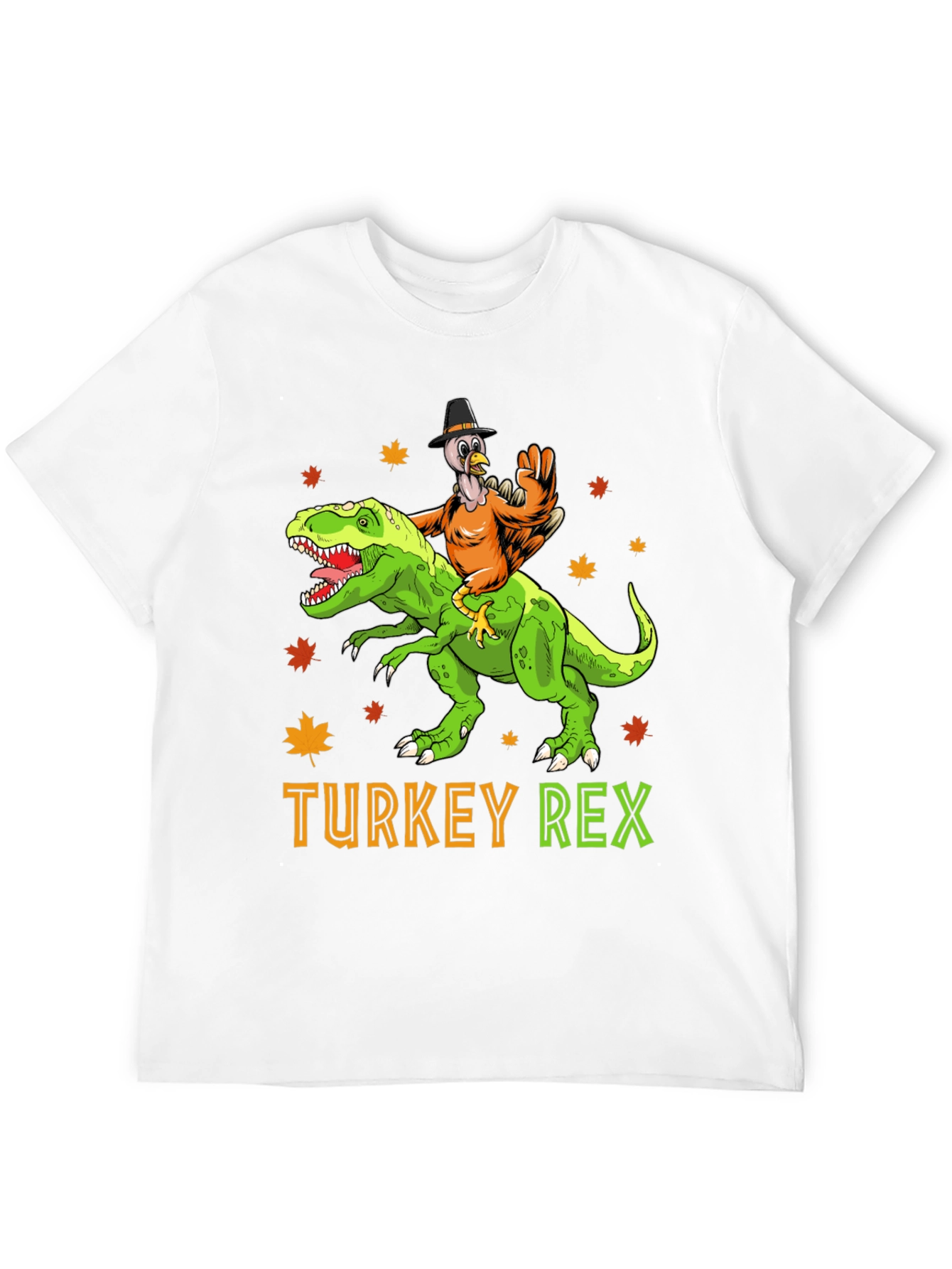 Turkey Rex T-Shirt: Thanksgiving Dinosaur Tee - 12