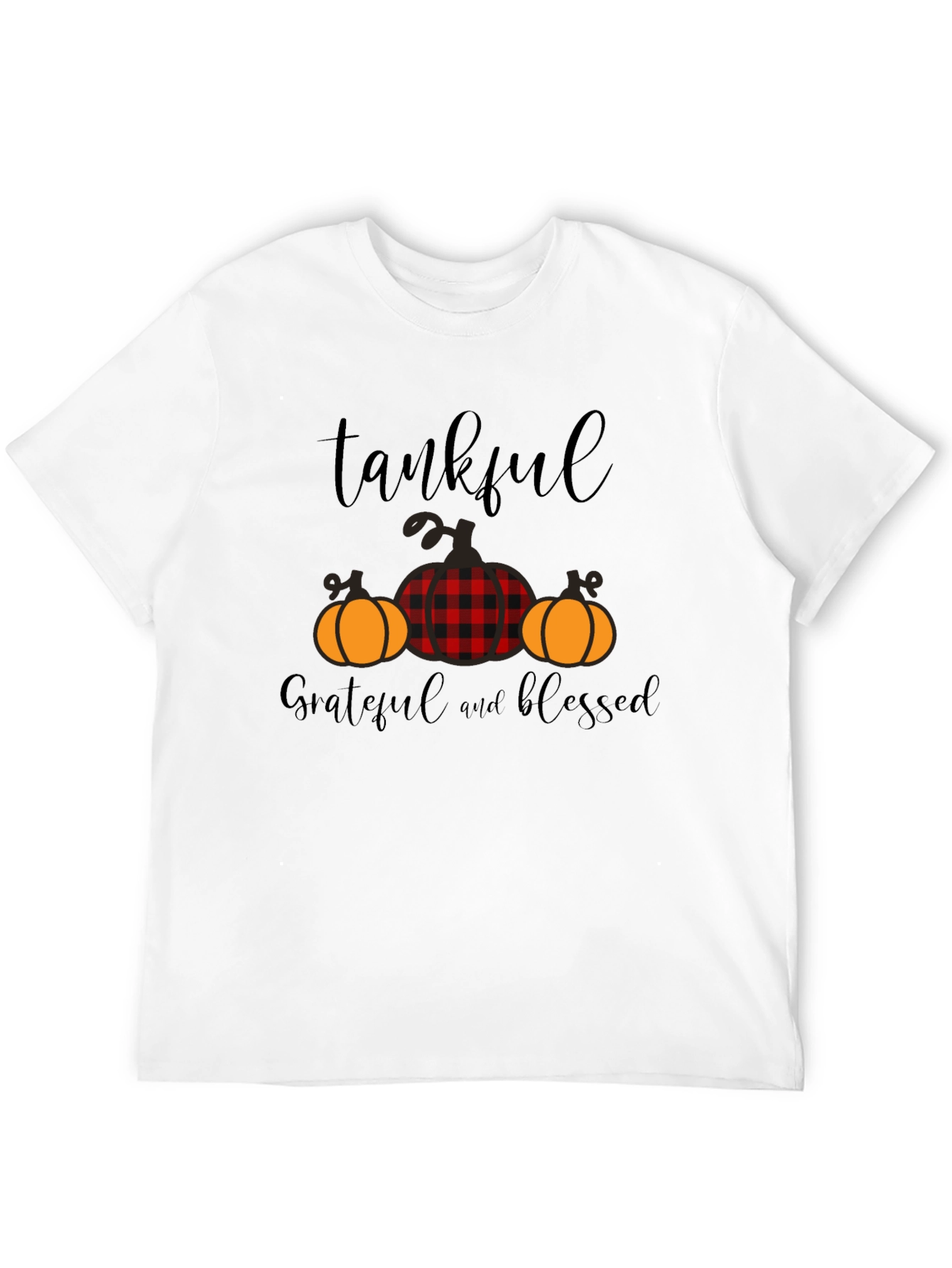 Thankful Grateful Blessed Pumpkin T-Shirt - 12