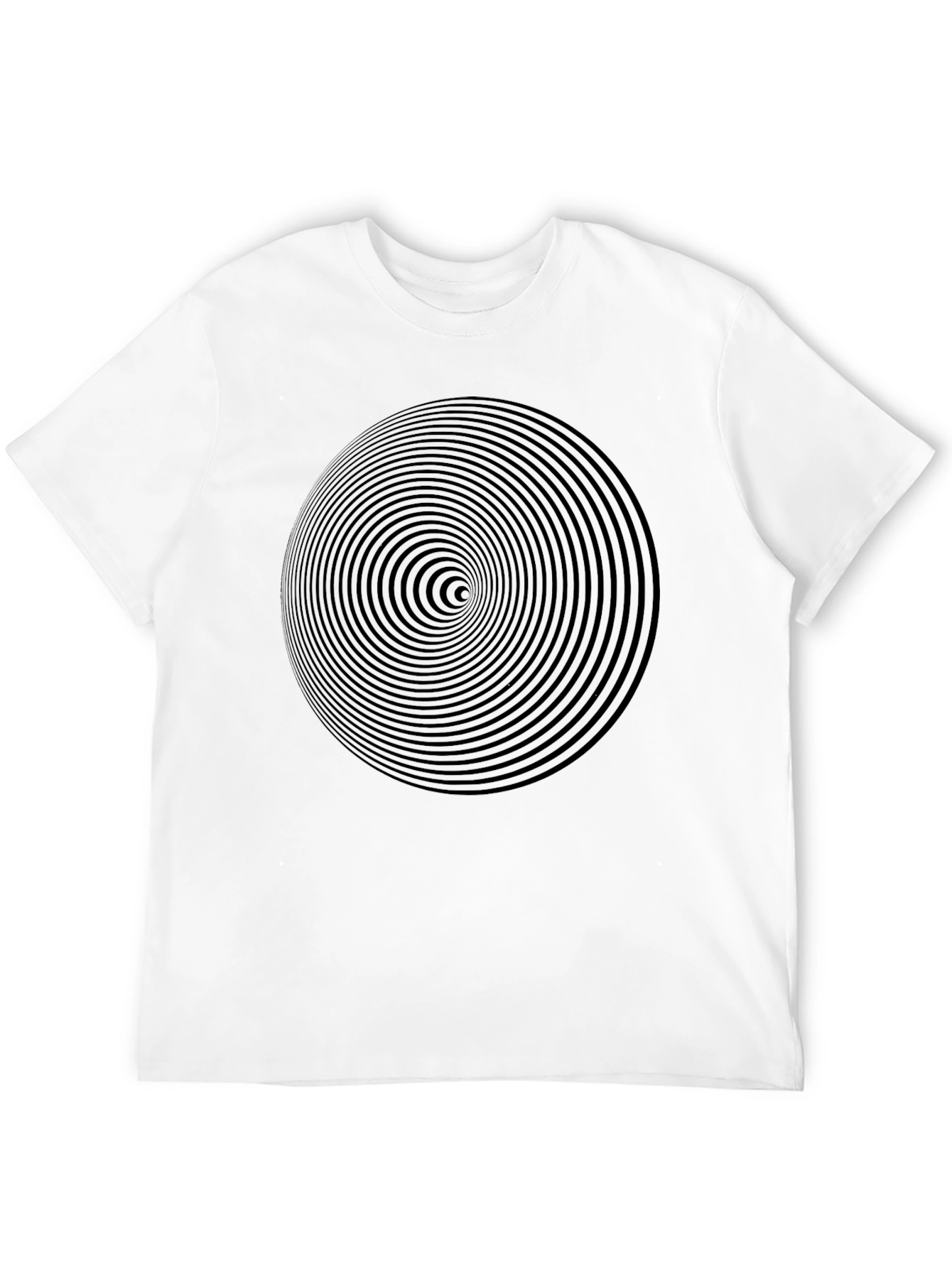 Black Hypnotic Black Spiral Graphic Tee view 12
