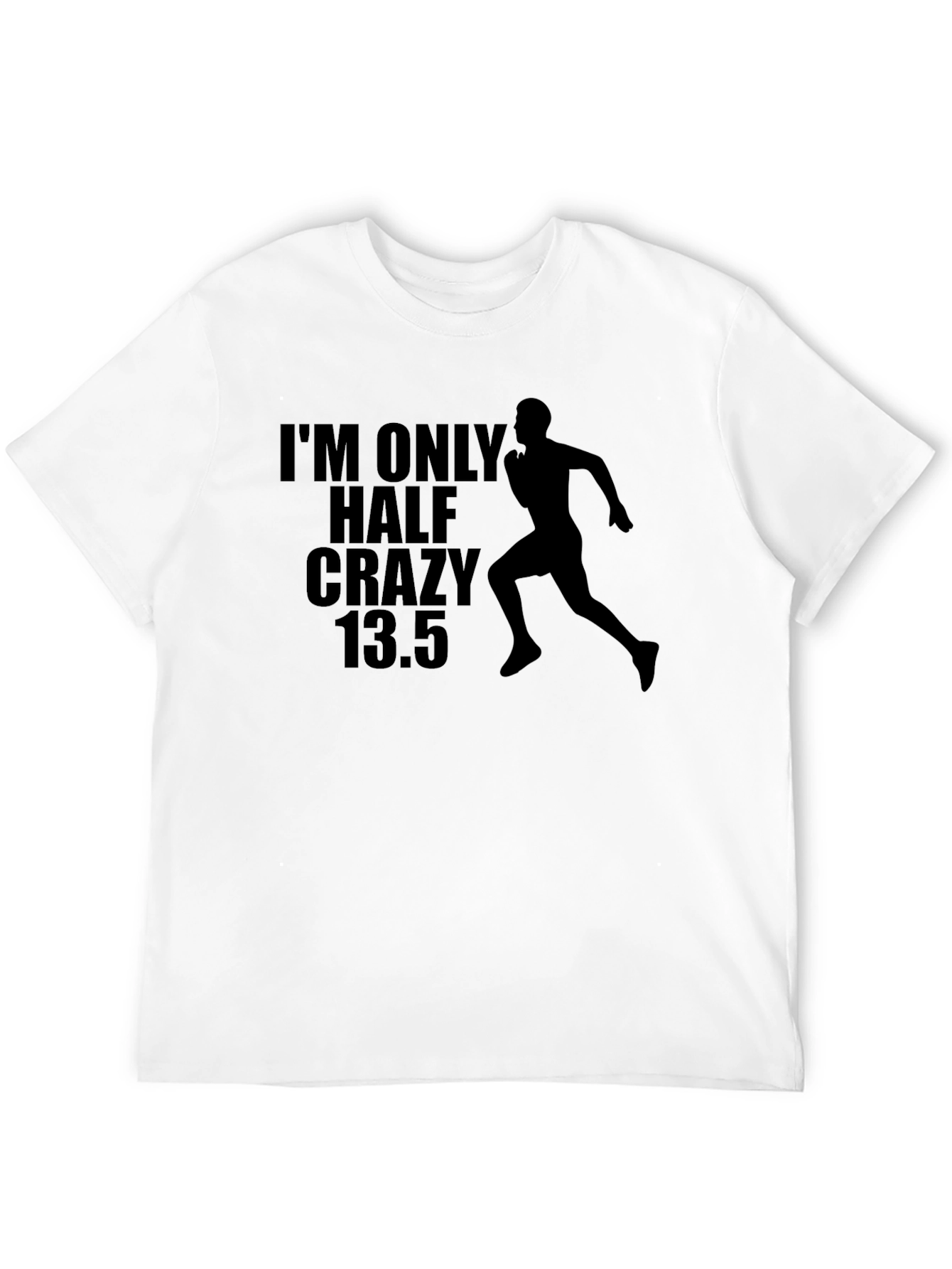 Black Half Crazy Marathon Runner T-Shirt view 12