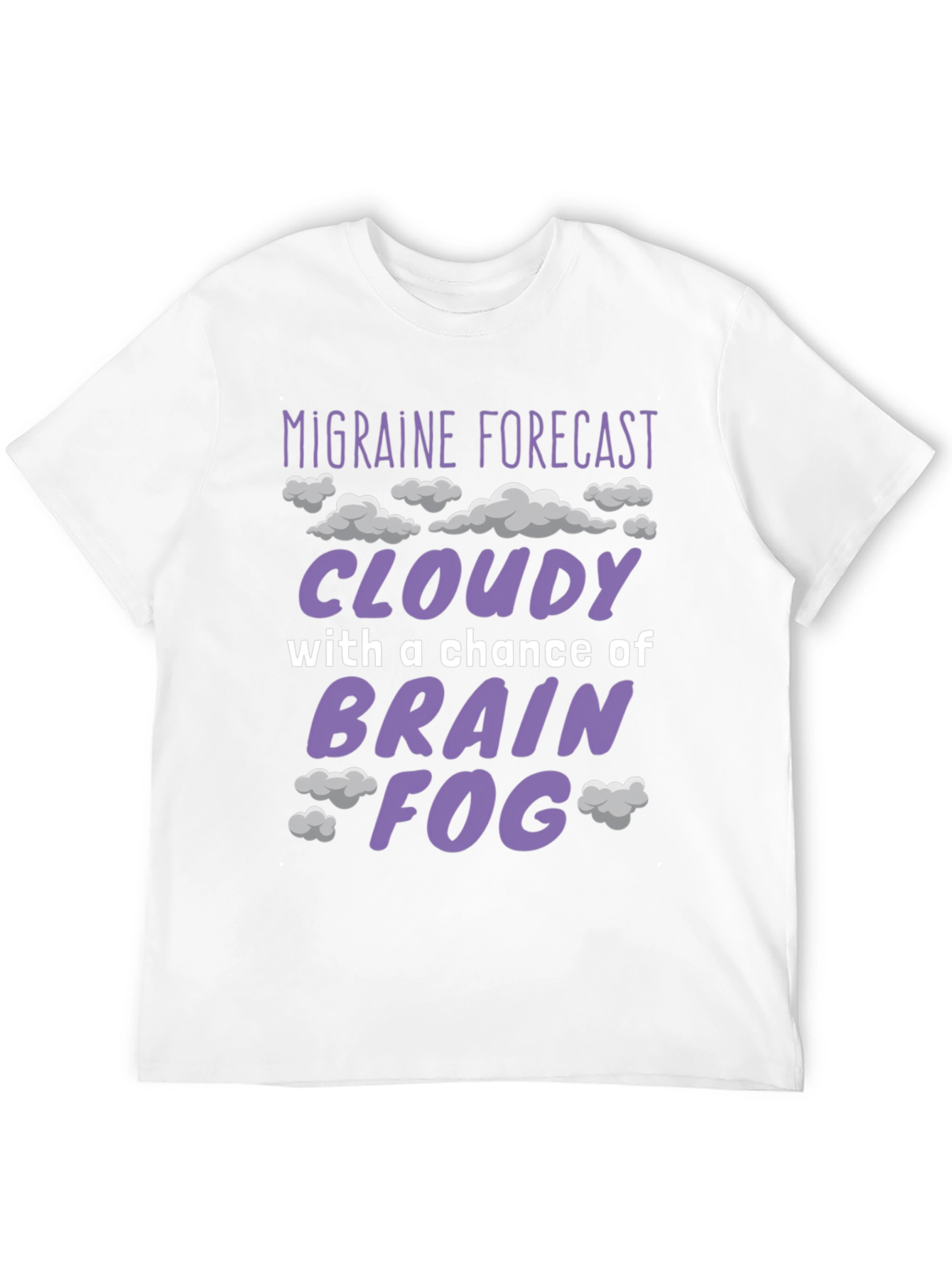 Black Migraine Forecast Funny Graphic T-Shirt view 12
