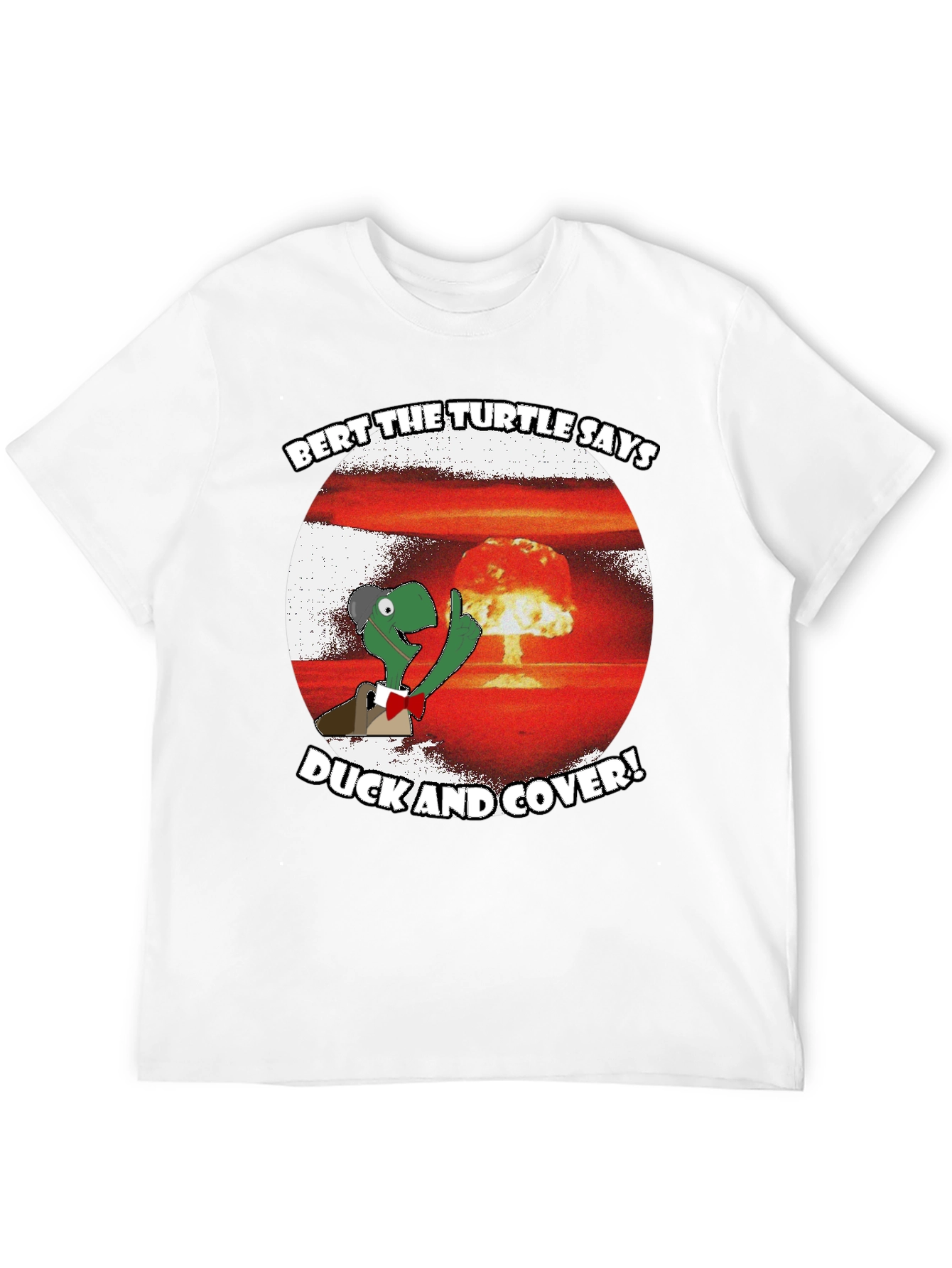 Black Bert the Turtle Duck and Cover Graphic Tee view 12