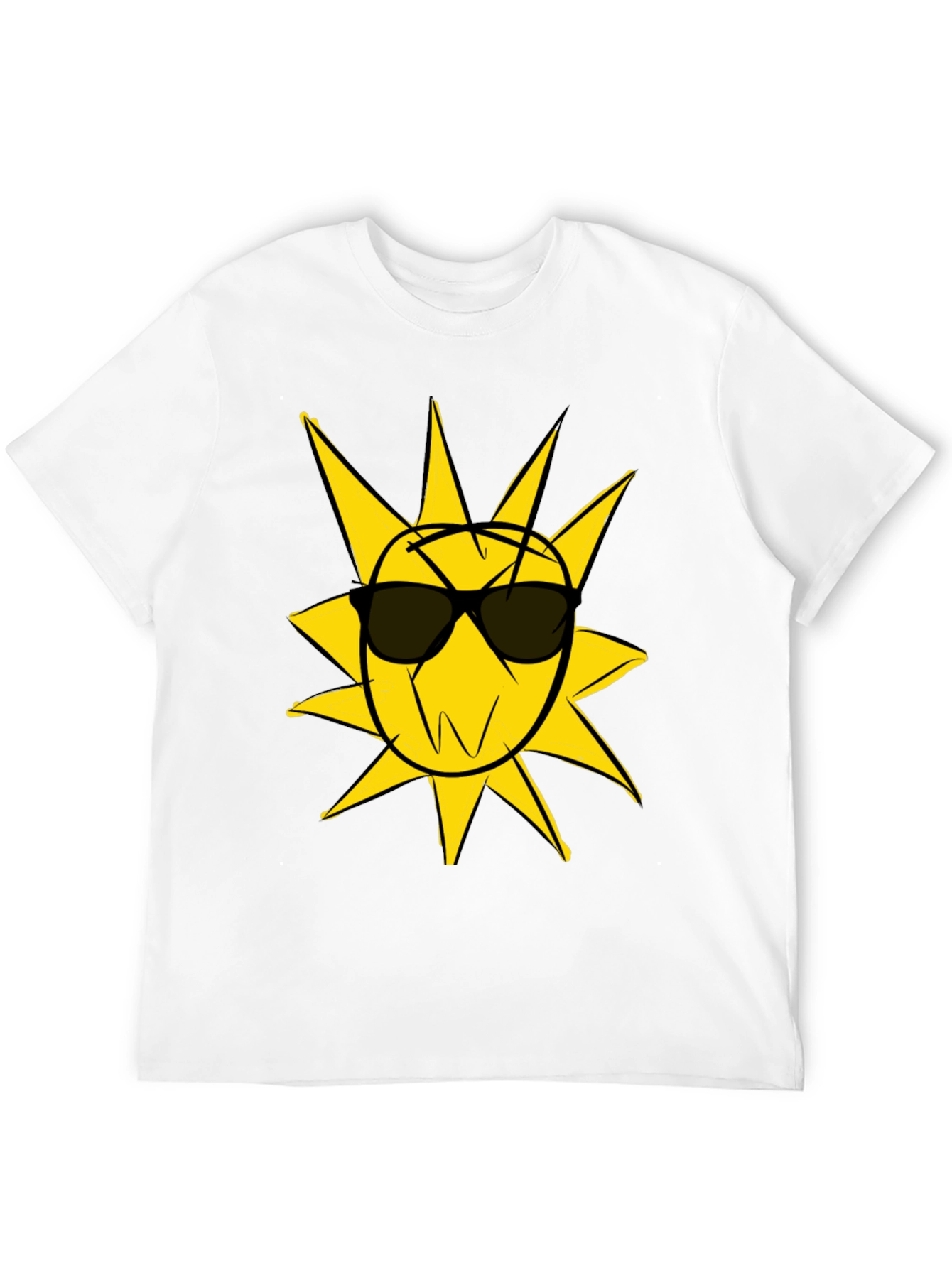 Black Cool Sun Graphic Black T-Shirt view 12