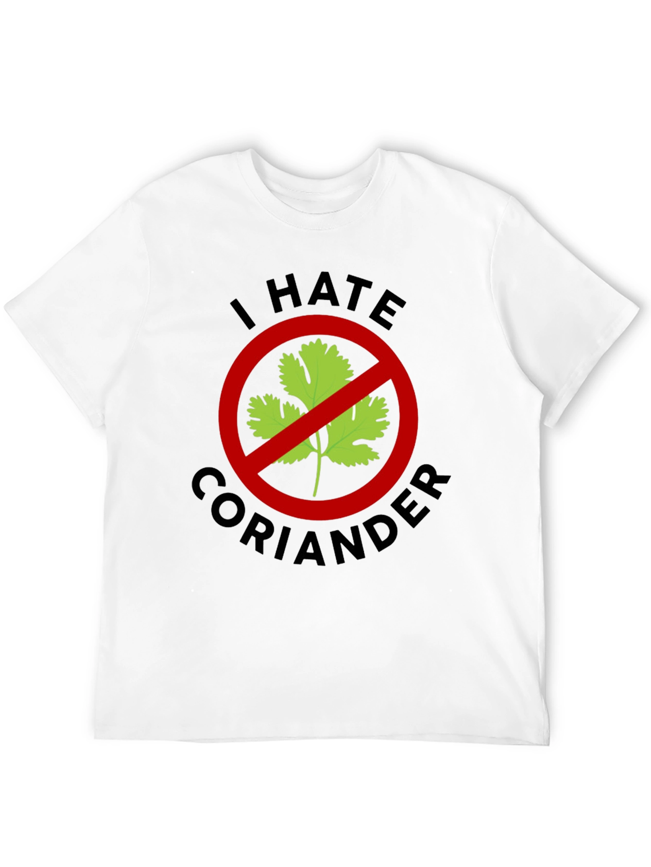 Black I Hate Coriander T-Shirt - Funny Foodie Tee view 12