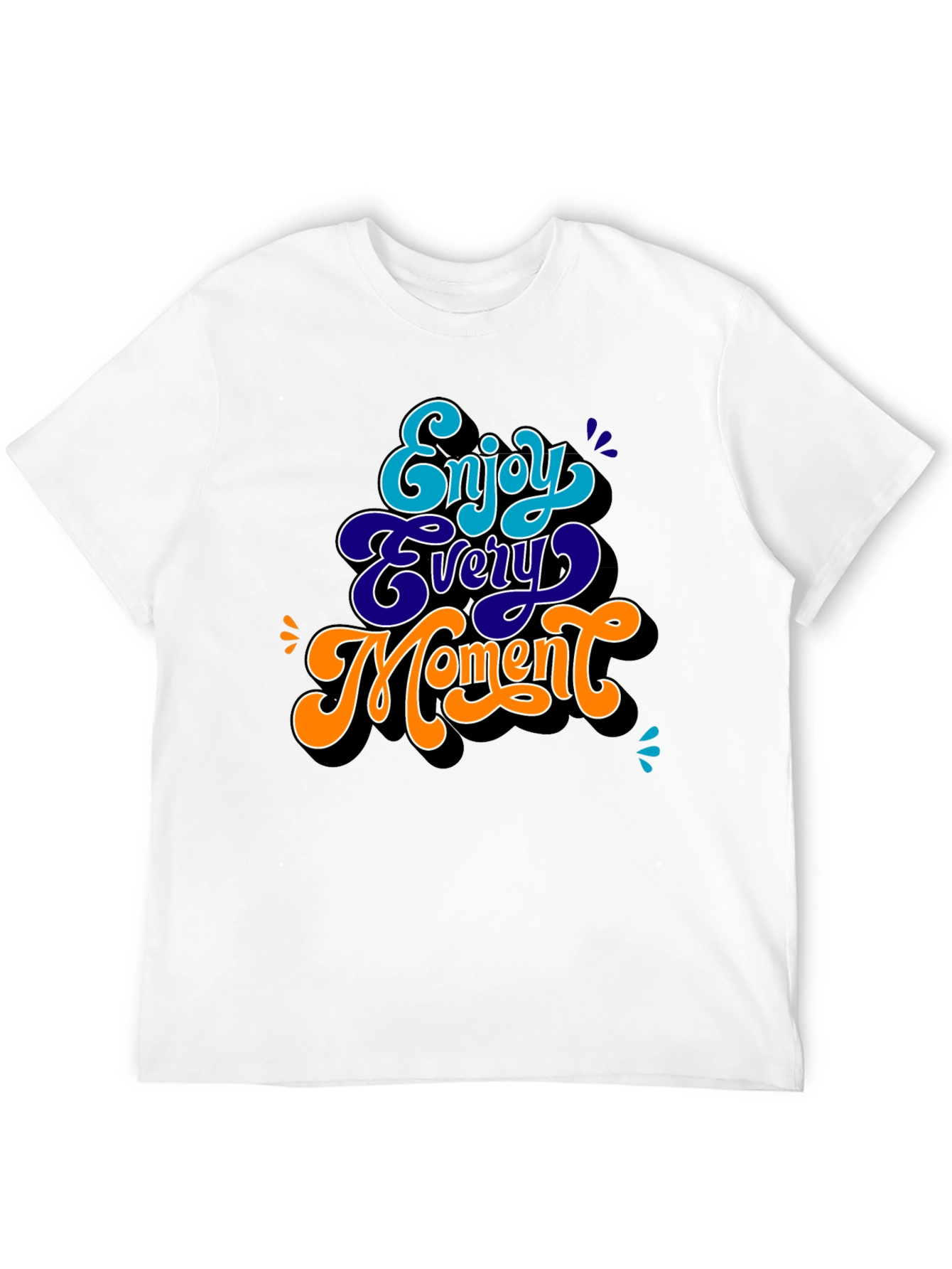 Black Enjoy Every Moment Graphic T-Shirt view 12