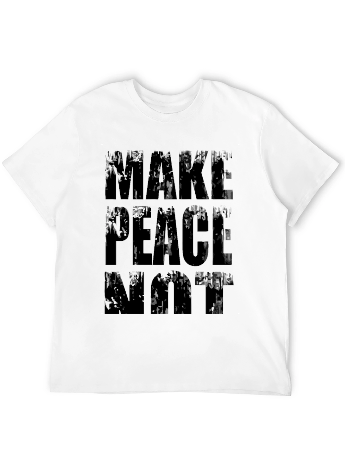 Black Make Peace Not War Graphic T-Shirt view 12