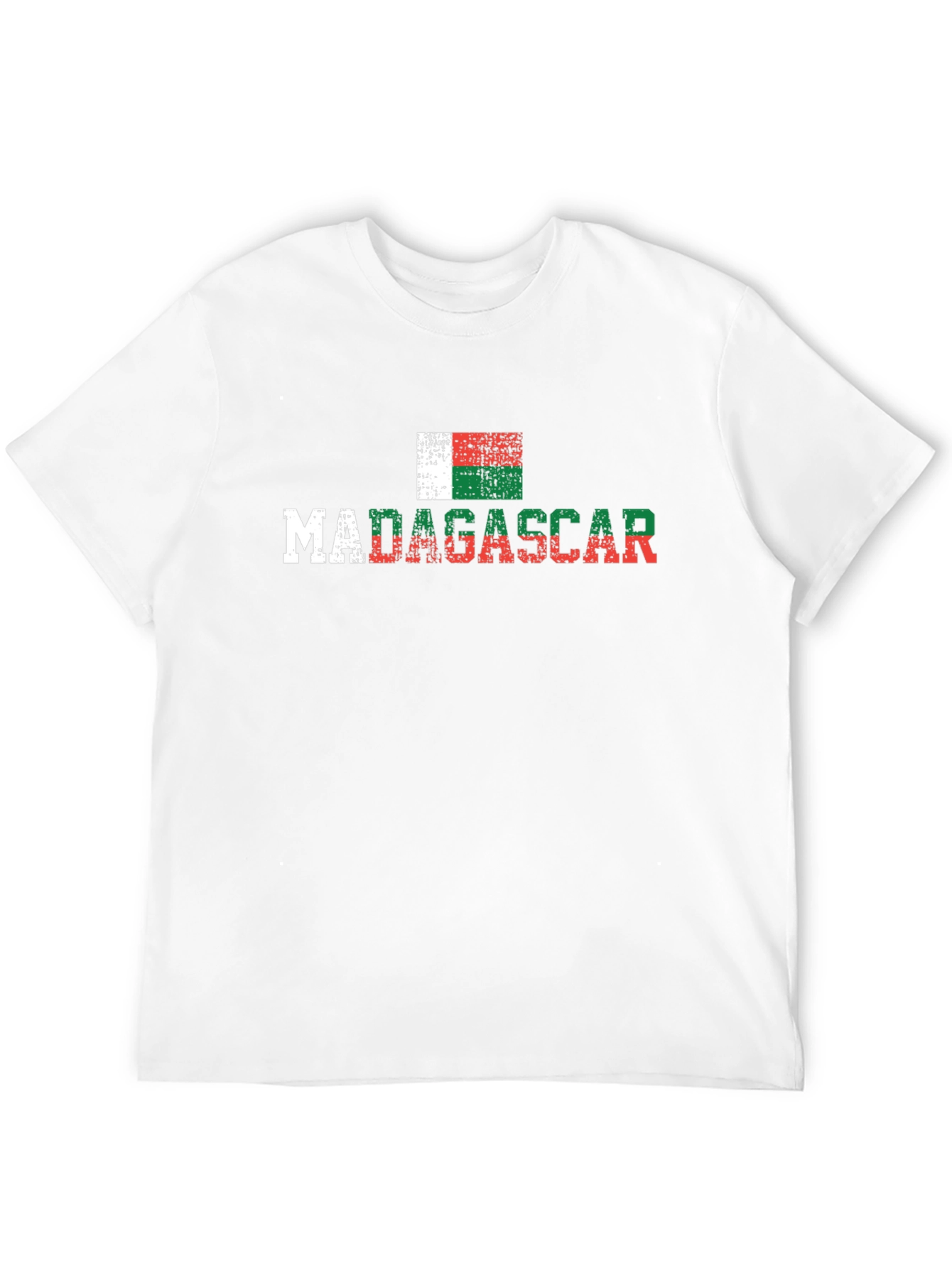 Black Madagascar Flag T-Shirt Black Cotton Graphic Tee view 12