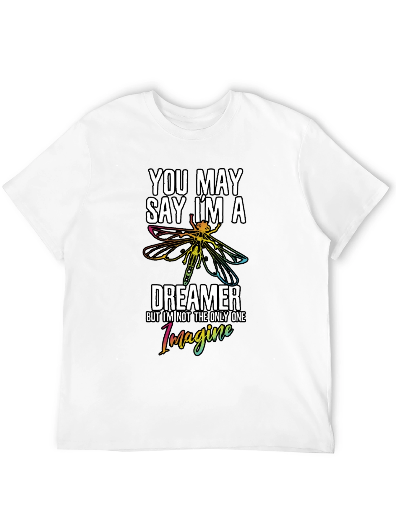 Black You May Say I'm a Dreamer Black Graphic Tee view 12