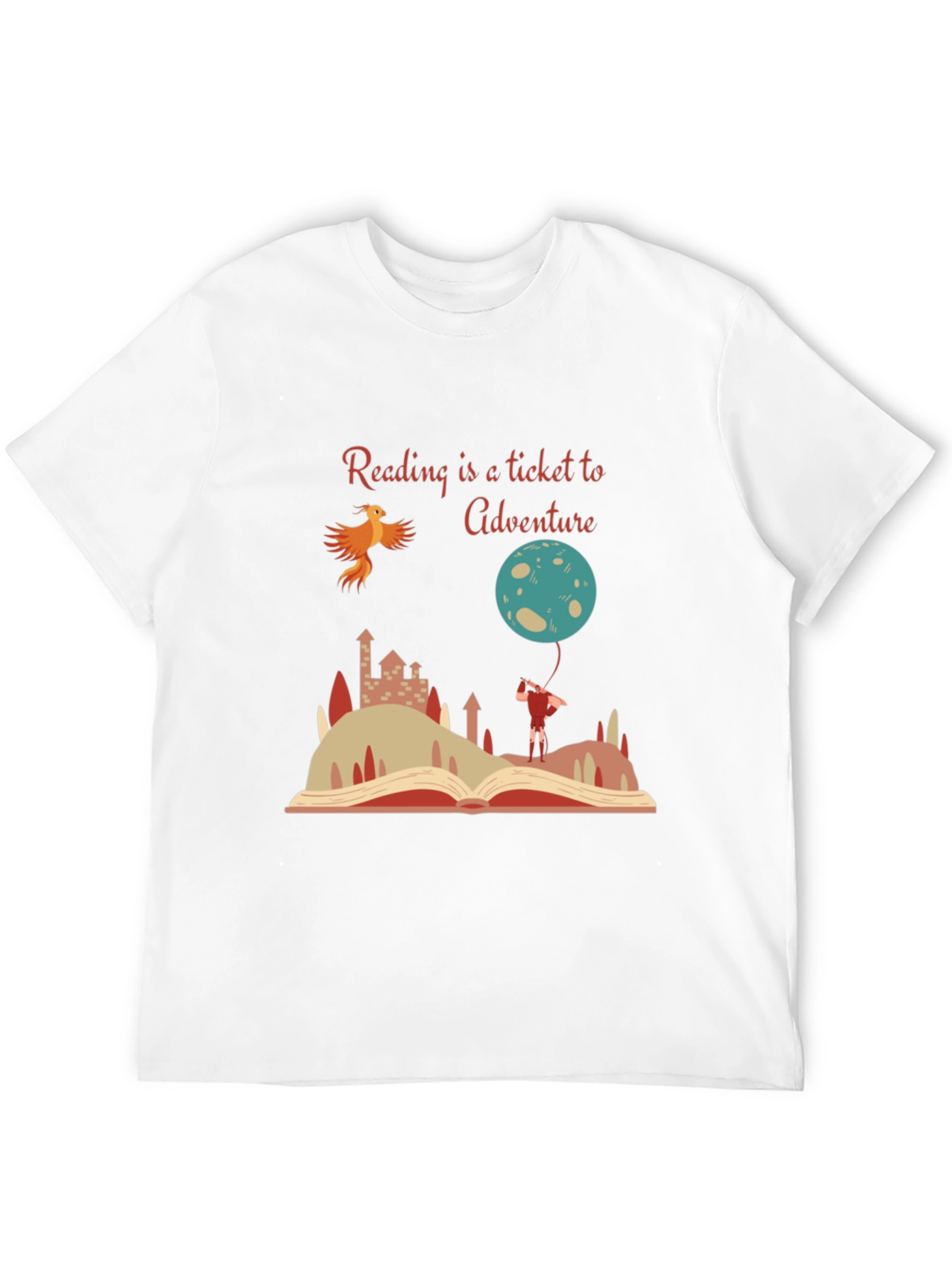 Black Reading Adventure Tee - Book Lover's T-Shirt view 12