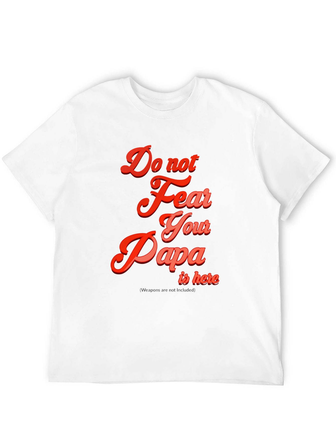 Black Do Not Fear Papa T-Shirt - Black Cotton Blend view 12