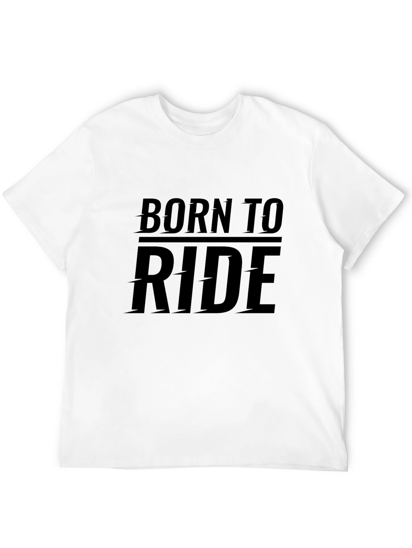 Black Born to Ride Graphic Tee - Black Cotton Comfort view 12