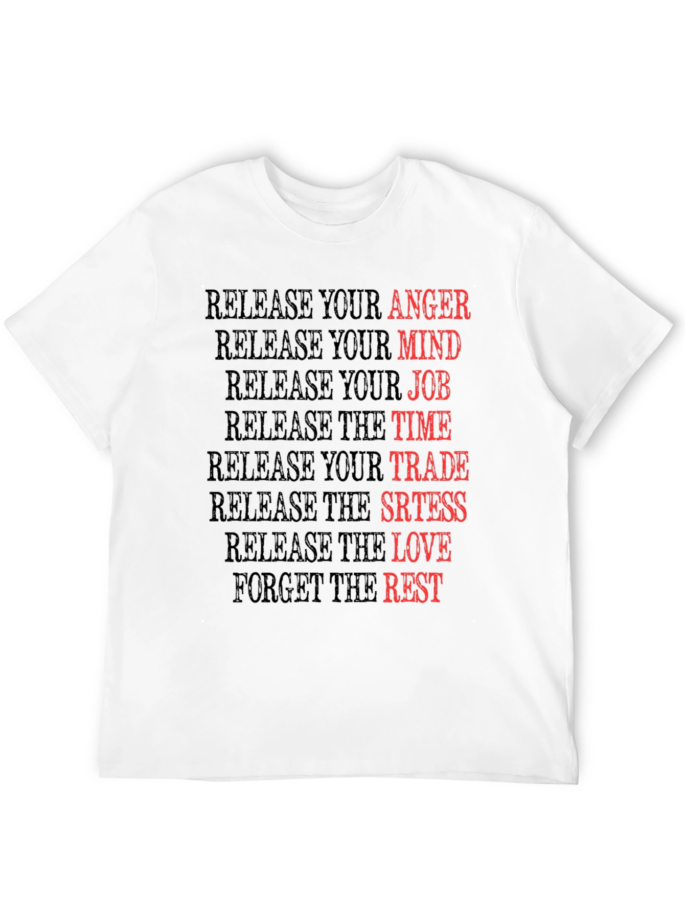 Black Release Your Anger Graphic T-Shirt view 12