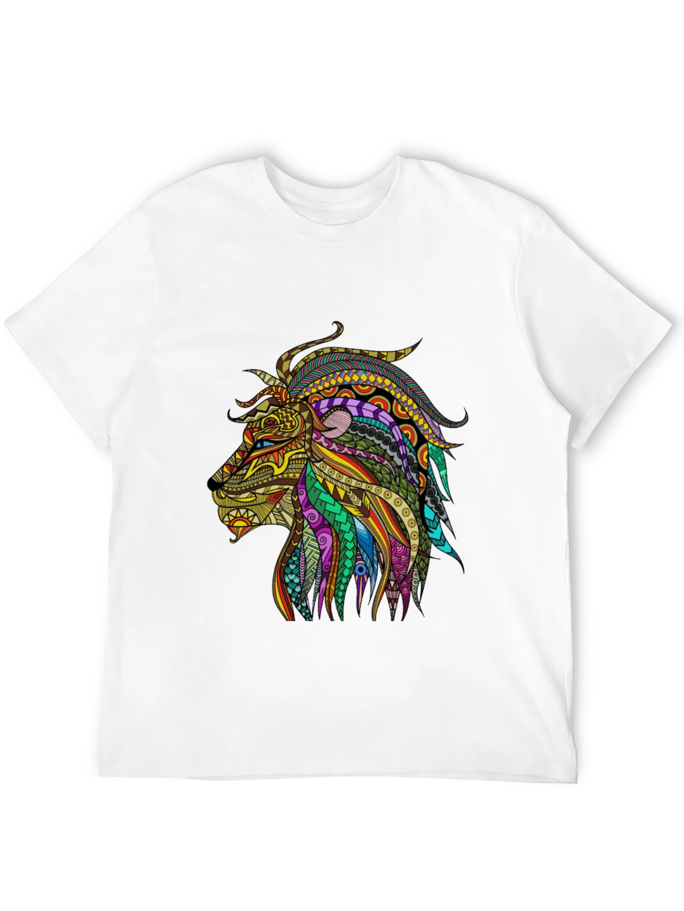 Black Lion Graphic Black T-Shirt view 12