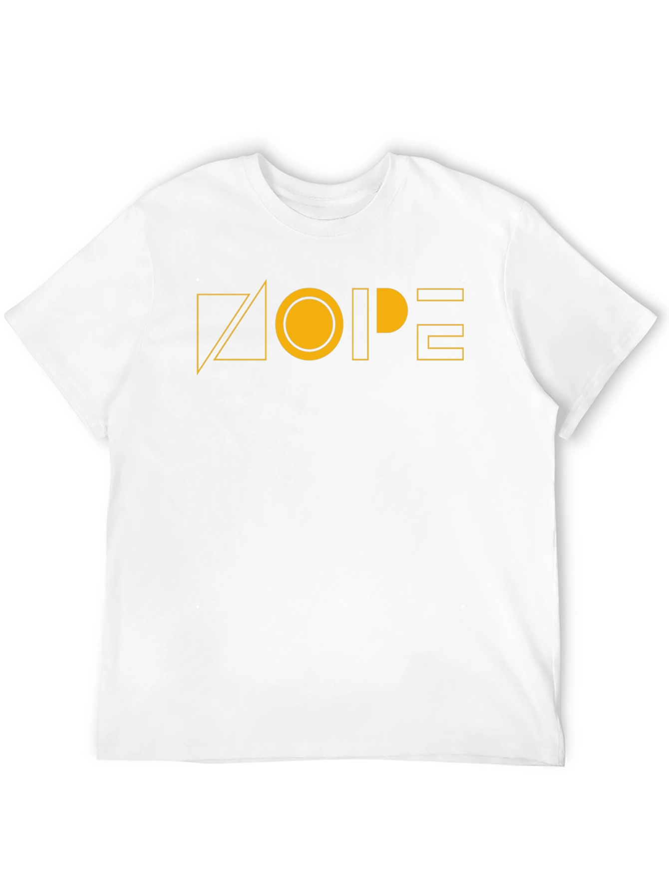 Black Geometric NOPE Graphic Print Crew Neck Tee view 12