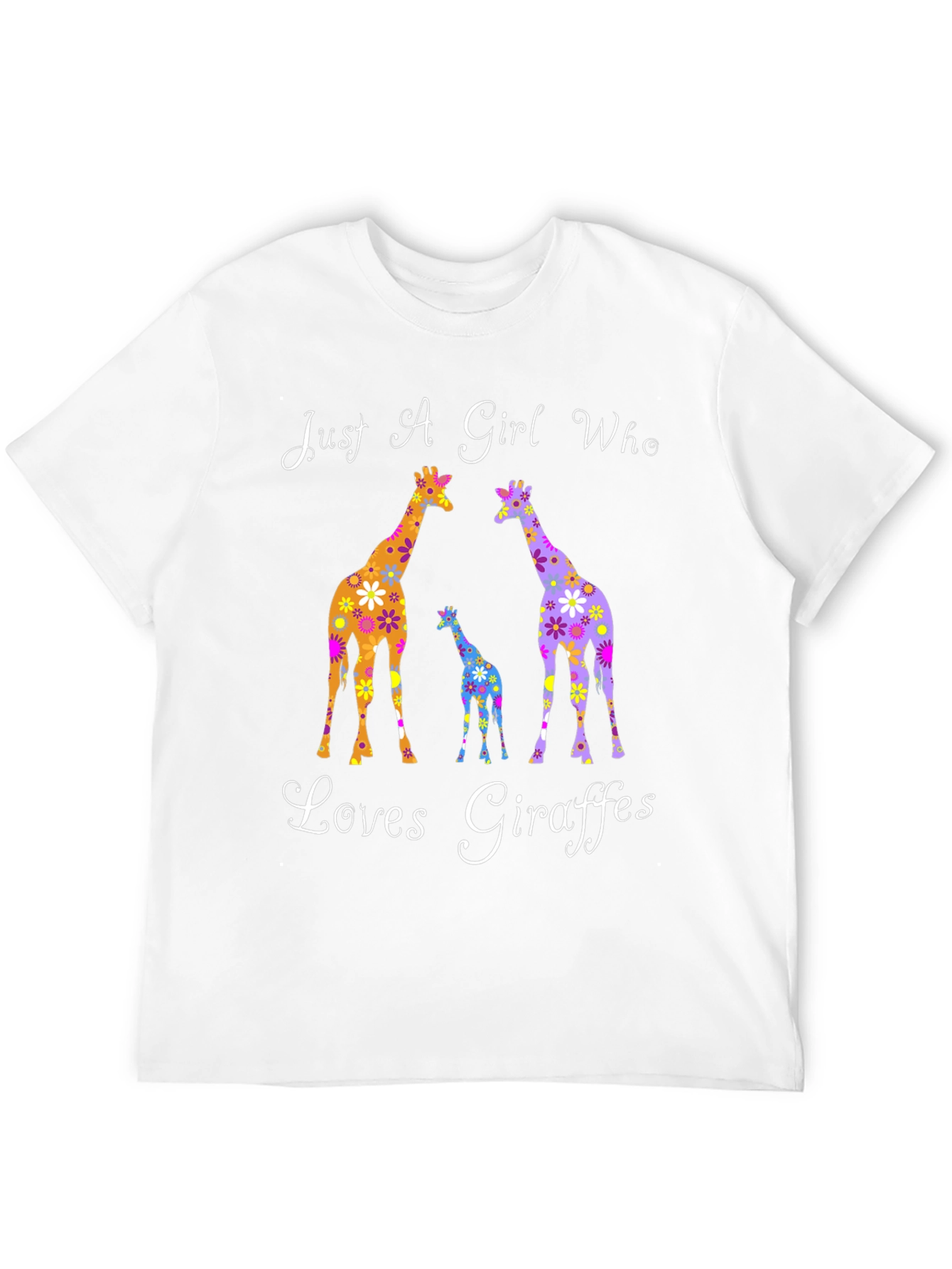 Black Giraffe Lover Graphic Tee | Women's Giraffe T-Shirt view 12