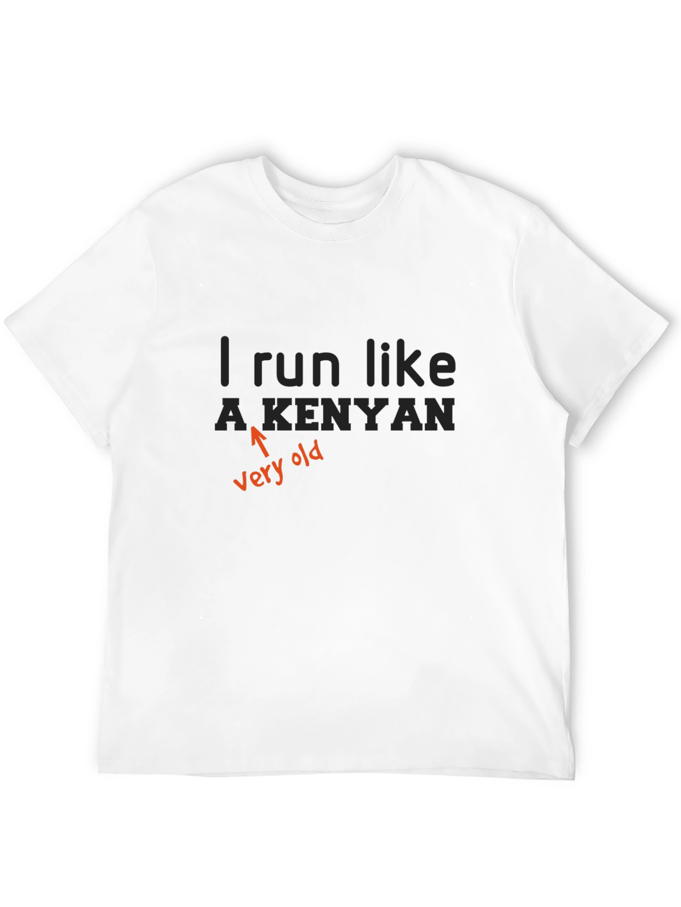 Black I Run Like a Kenyan Very Old T-Shirt view 12