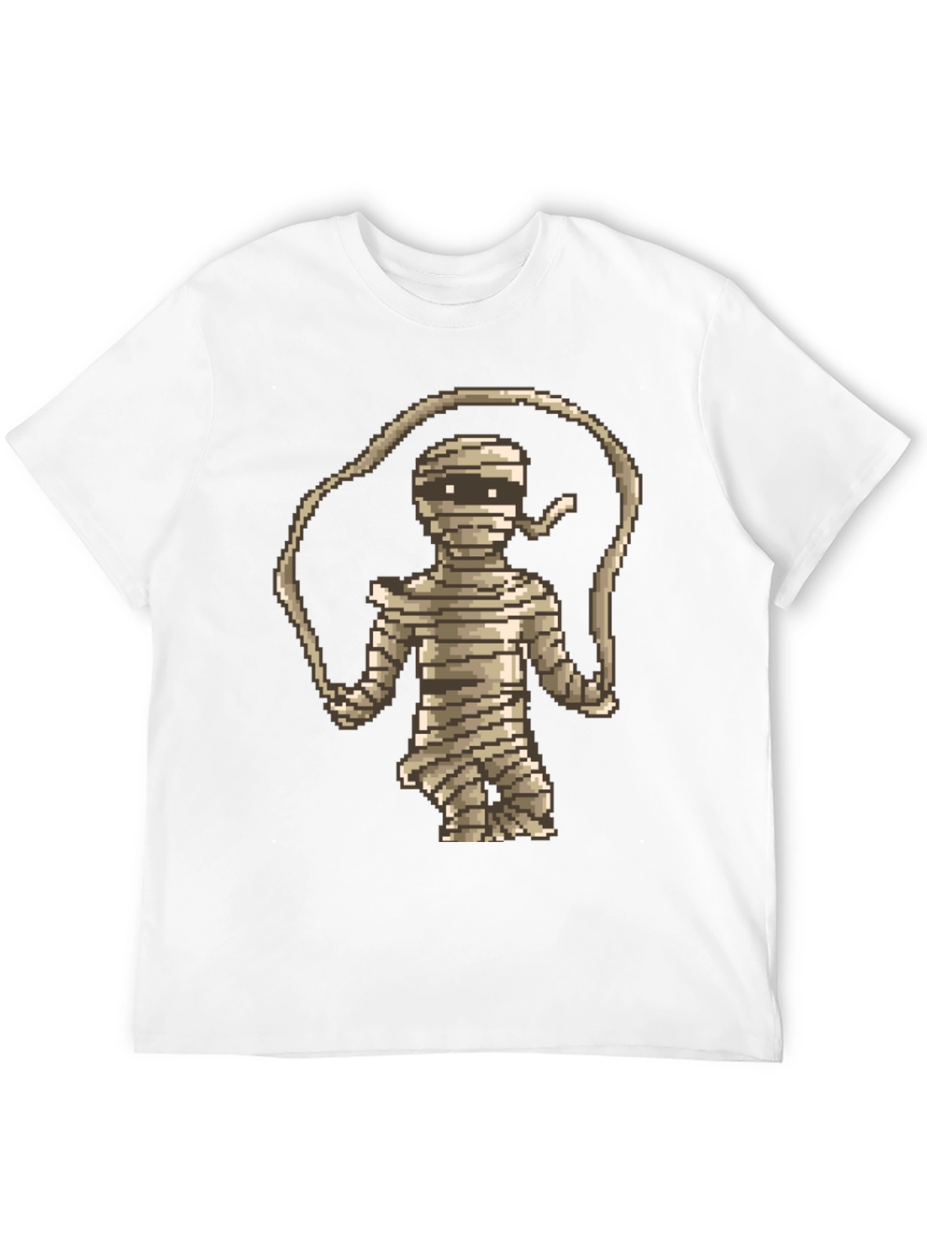 Black Pixel Mummy T-Shirt - Retro Gaming Style view 12