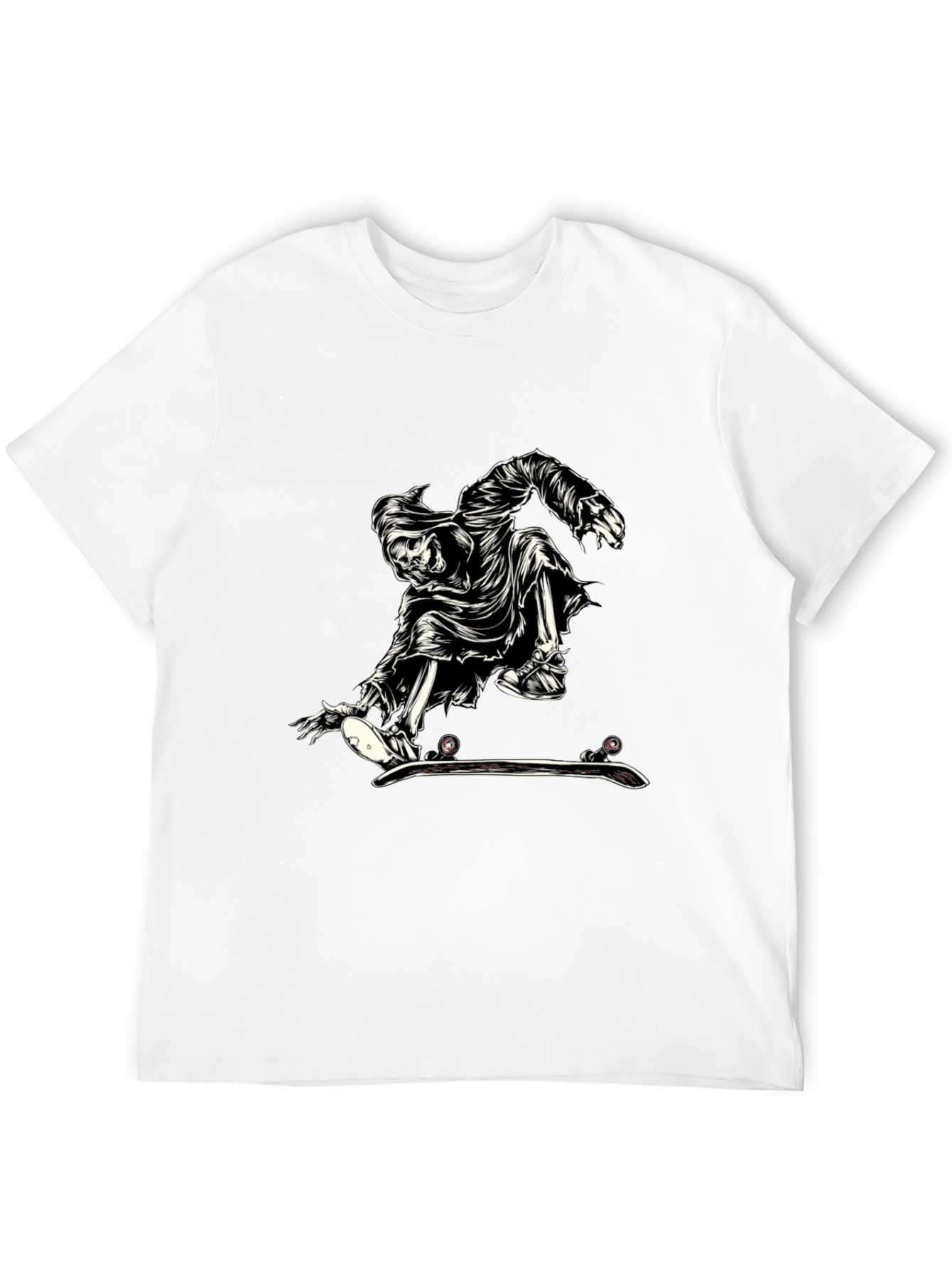 Black Grim Reaper Skate T-Shirt - Black view 12