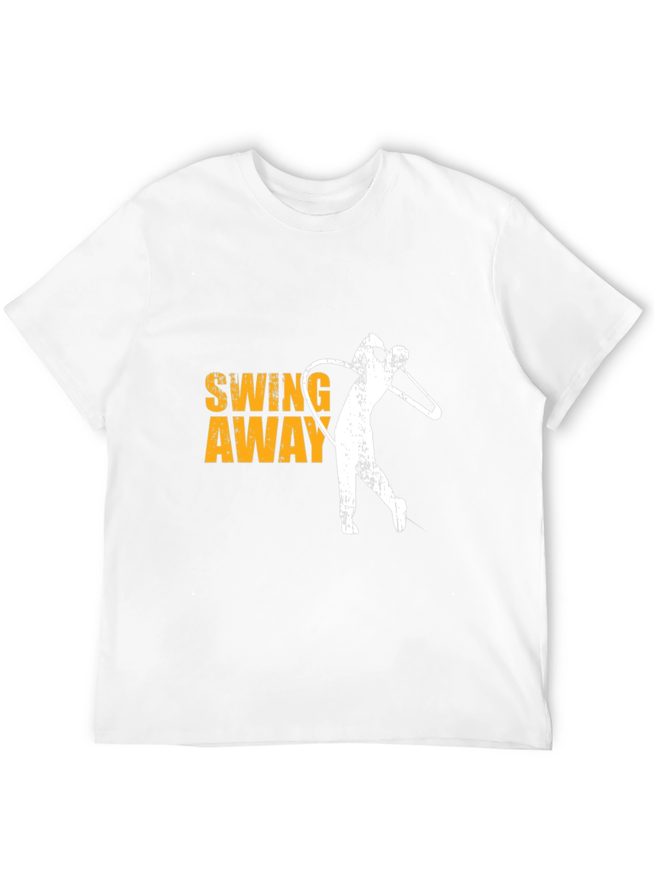Black Golf Swing Away Tee - Black Cotton Graphic T-Shirt view 12