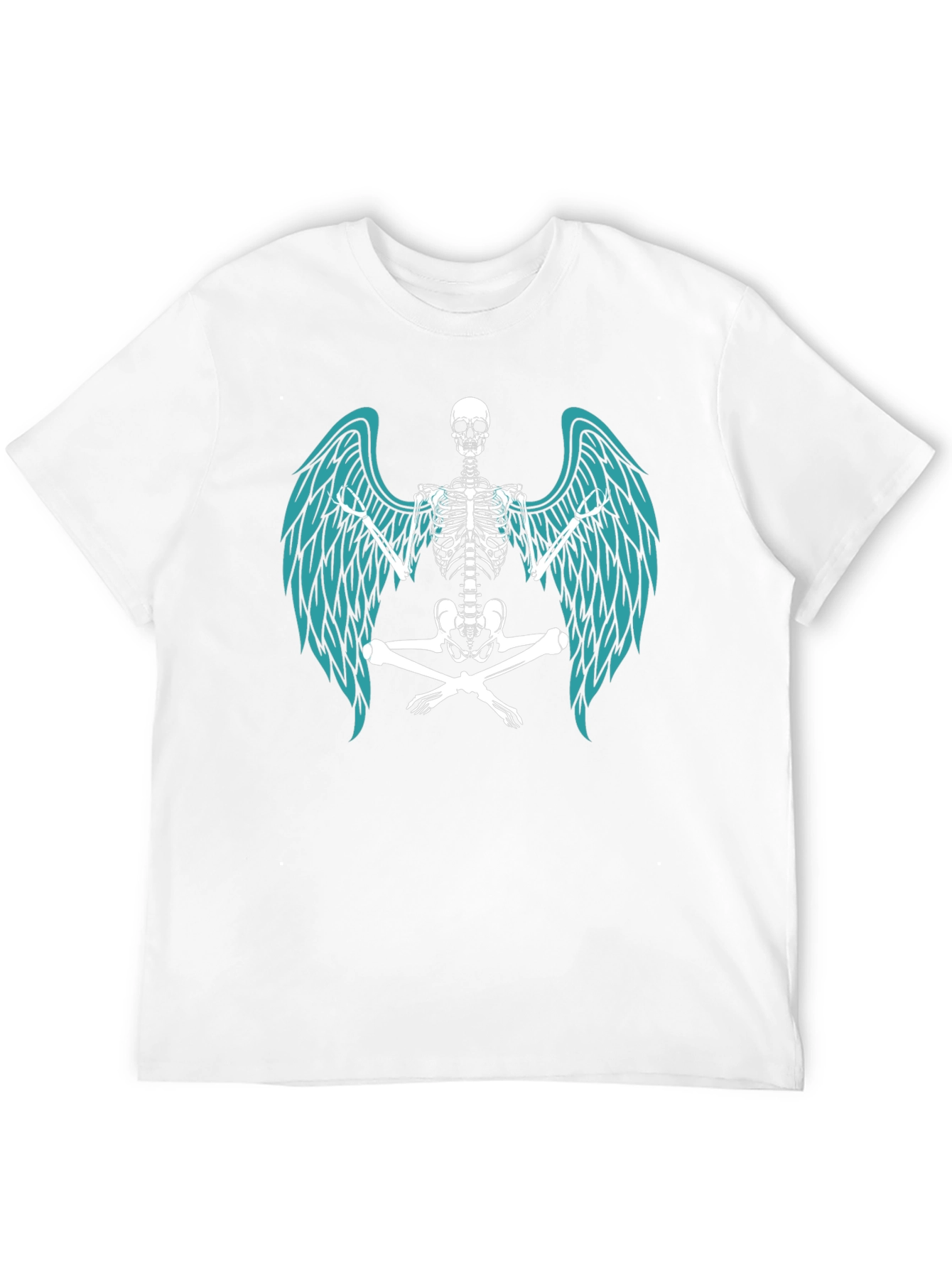 Black Winged Skeleton Graphic Tee - Men's Black T-Shirt view 12