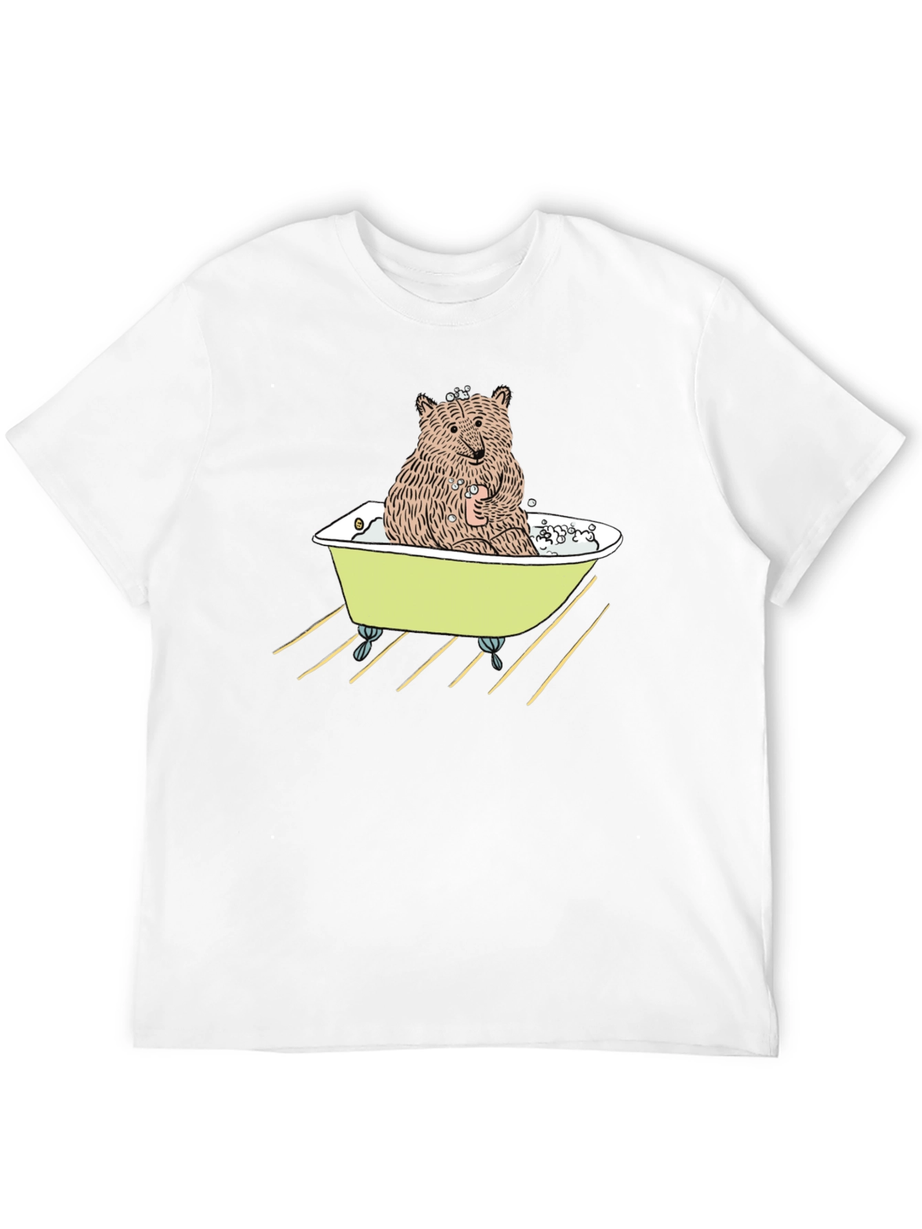 Black Bear in Bathtub Graphic Tee view 12