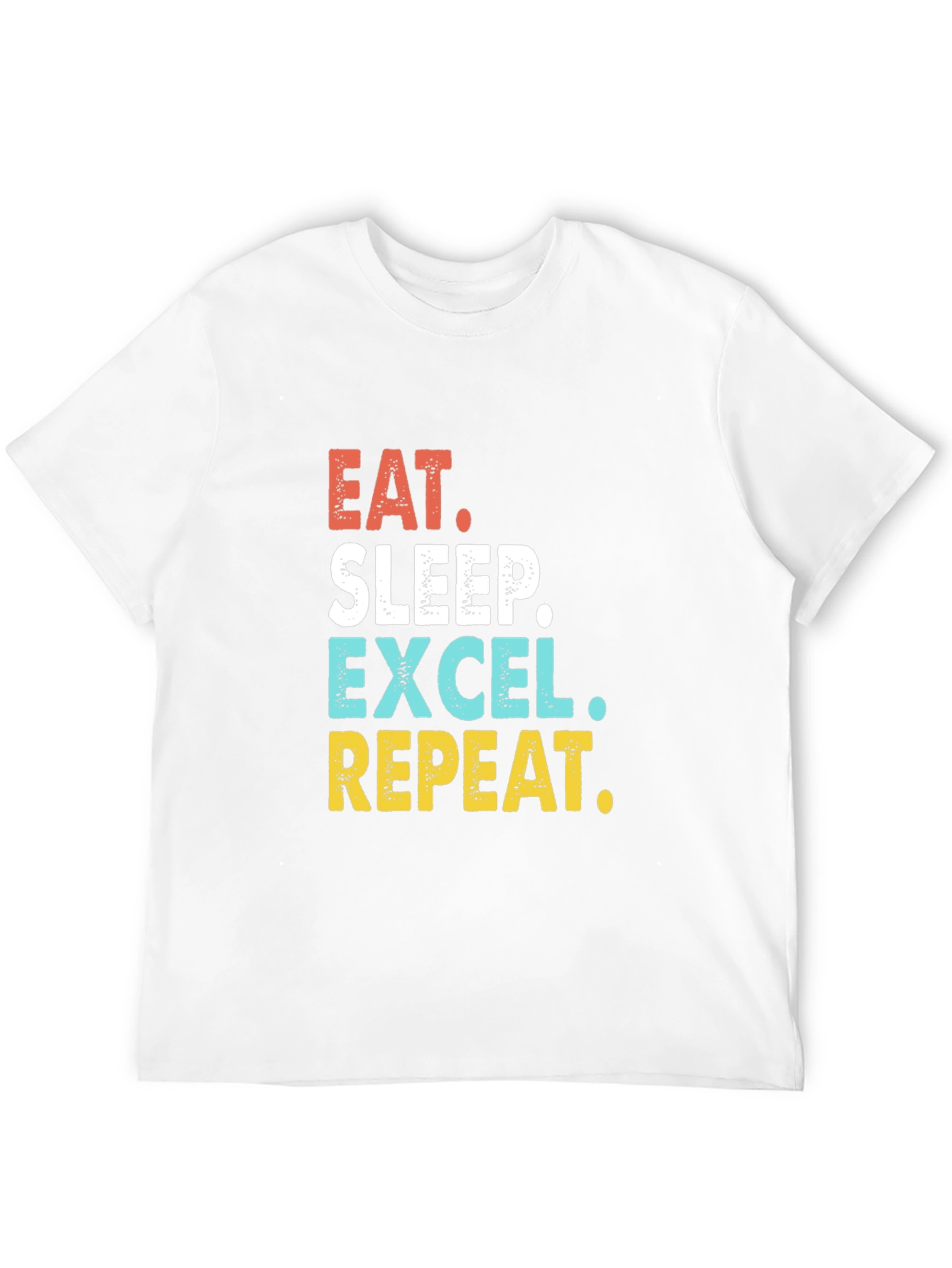 Black Eat Sleep Excel Repeat T-Shirt view 12